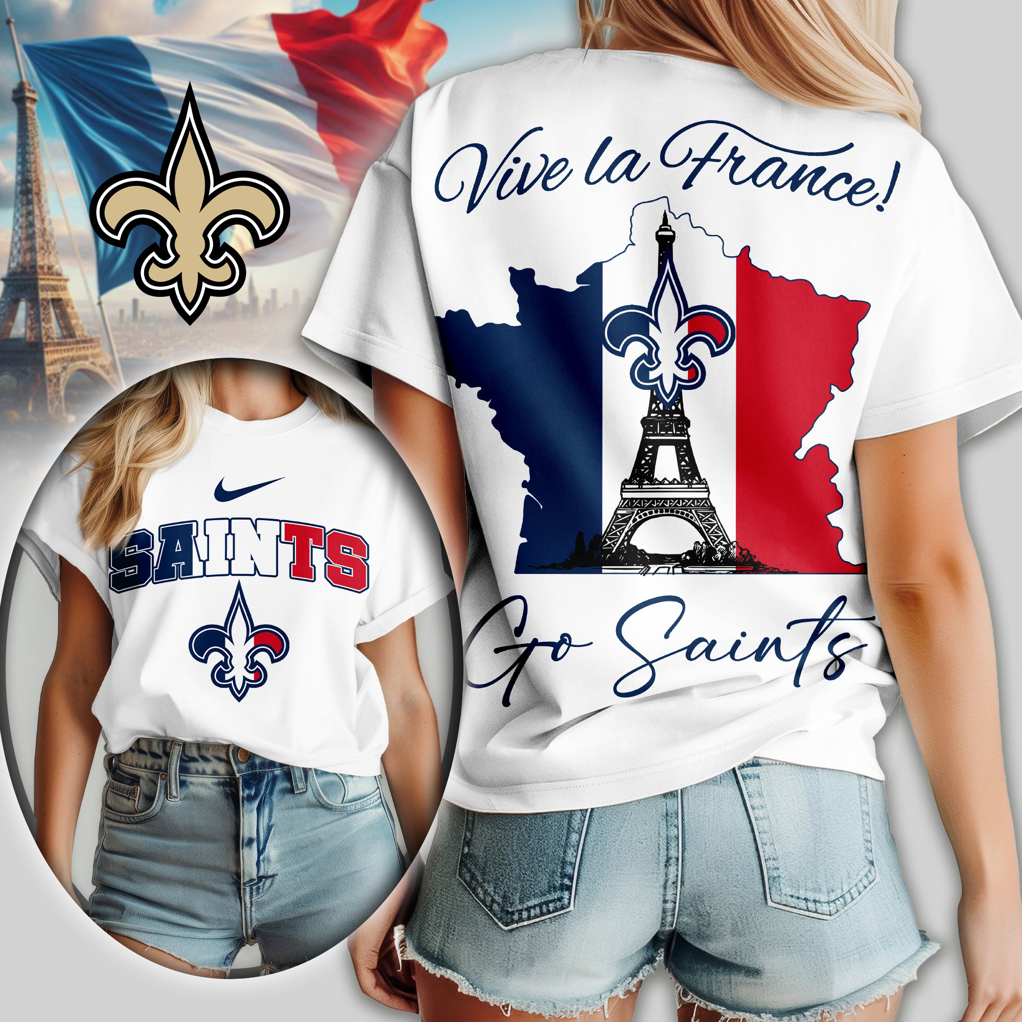 New Orleans Saints | Premium NFL France Women Shirt TD