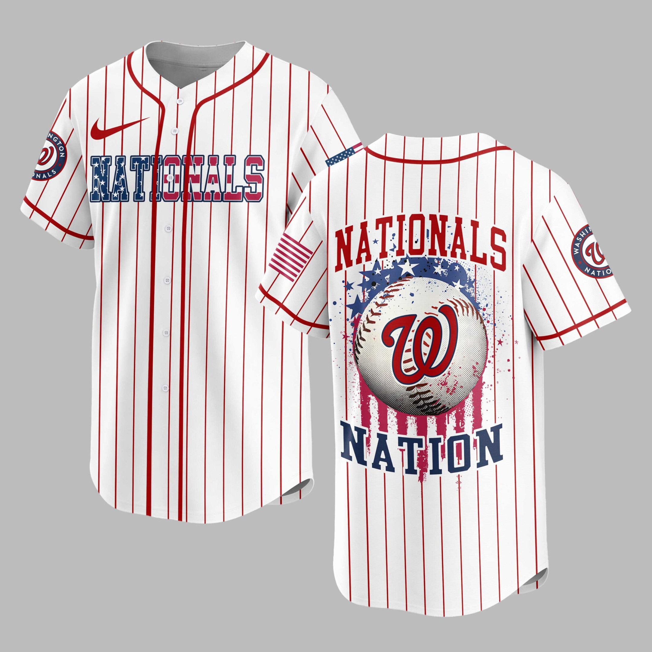 Washington Nationals | MLB USA Flag Edition Premium Baseball Jersey