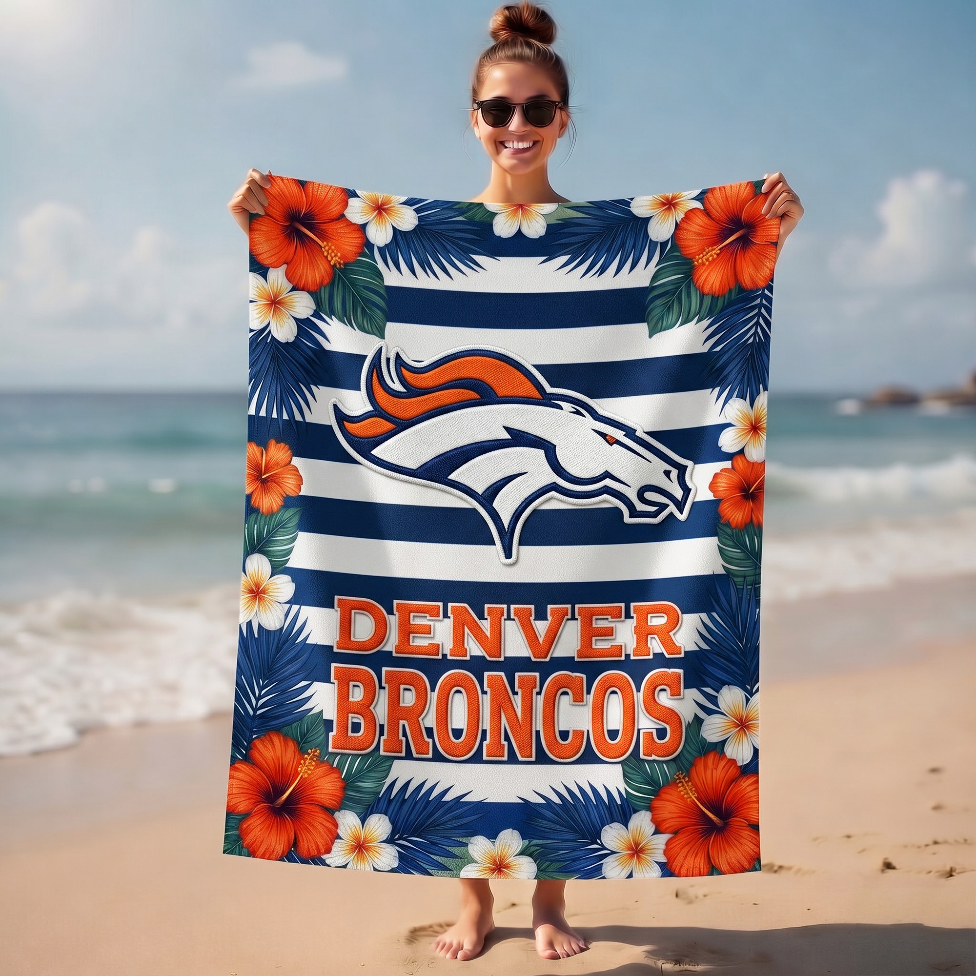 Denver Broncos | Premium NFL Tropical Beach Towel NY