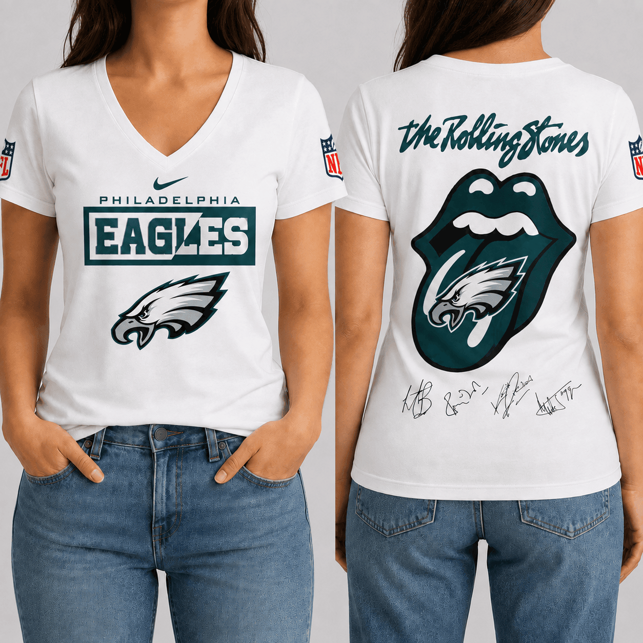 Philadelphia Eagles | Premium NFL Rock 'n' Roll Spirit T-Shirt TD