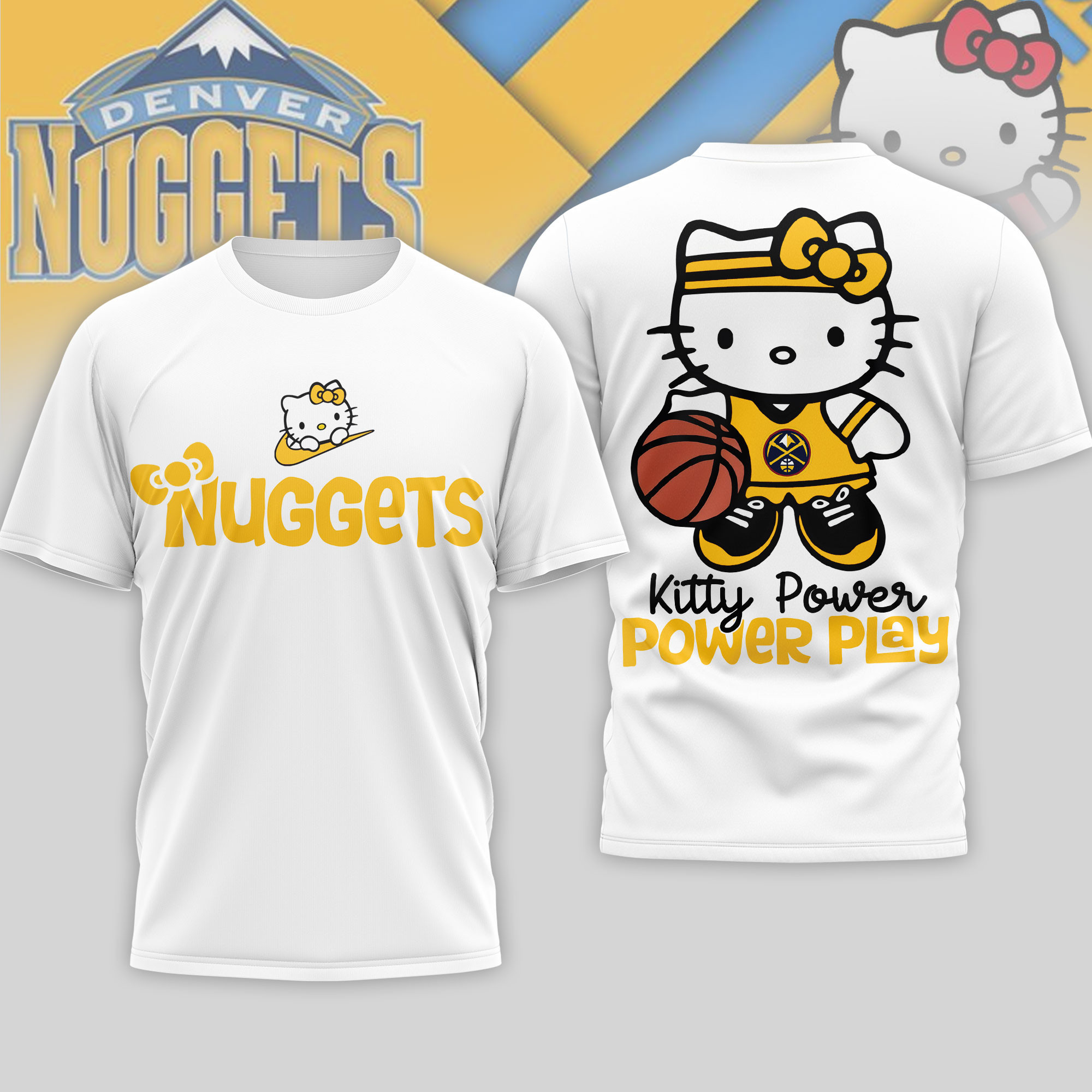 Denver Nuggets | Premium NBA Hello Kitty Power Play 3D Shirt NP