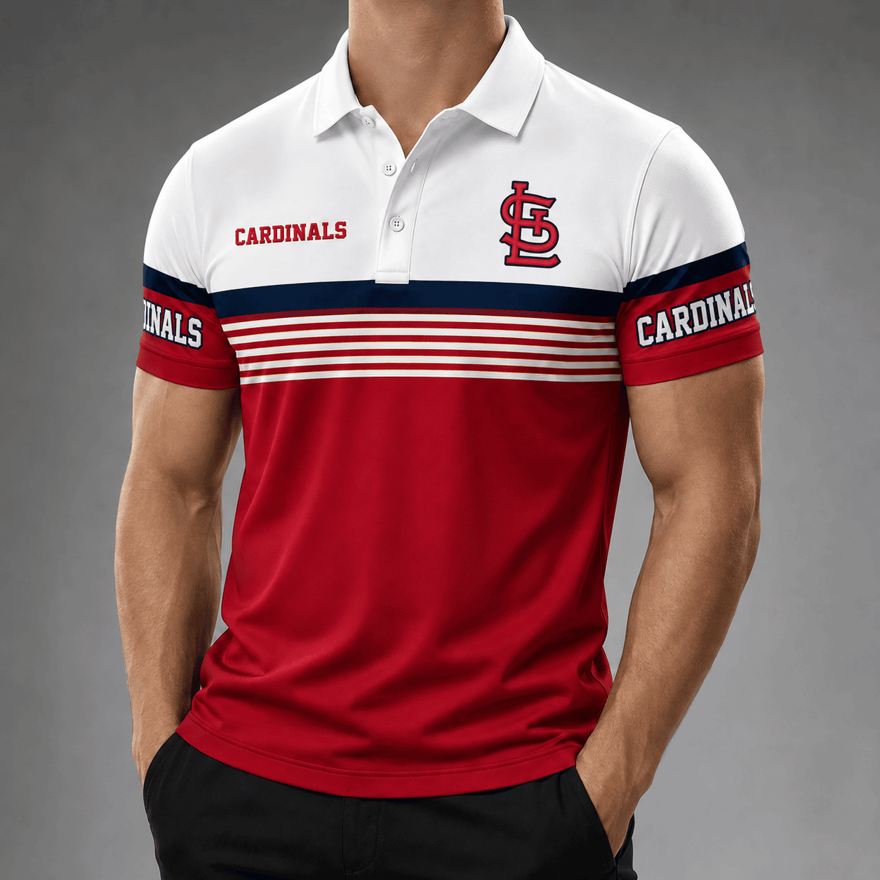 St. Louis Cardinals | Premium MLB Personalized Men's Polo Shirt