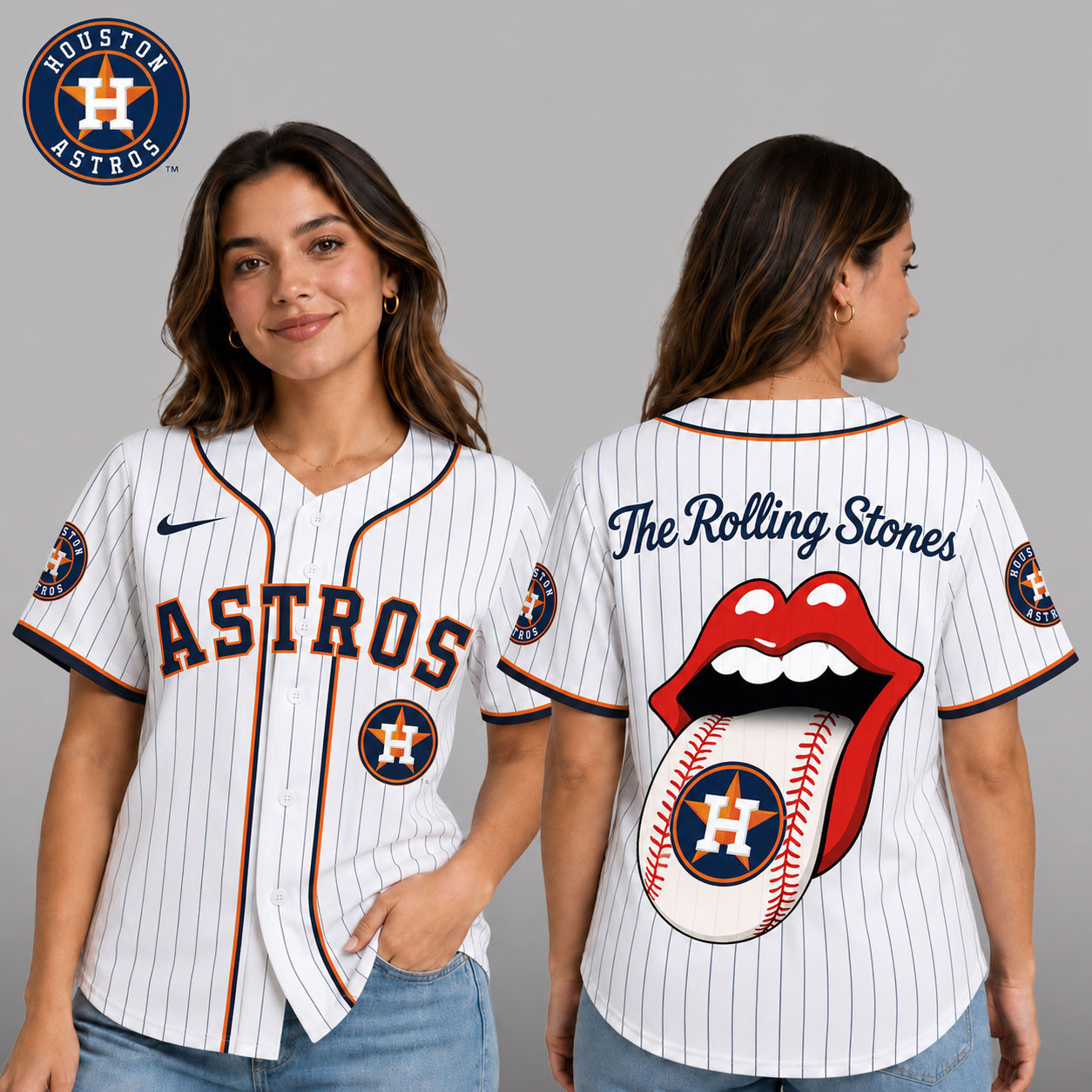 Houston Astros | Premium MLB The Rolling Stones Jersey Shirt TD