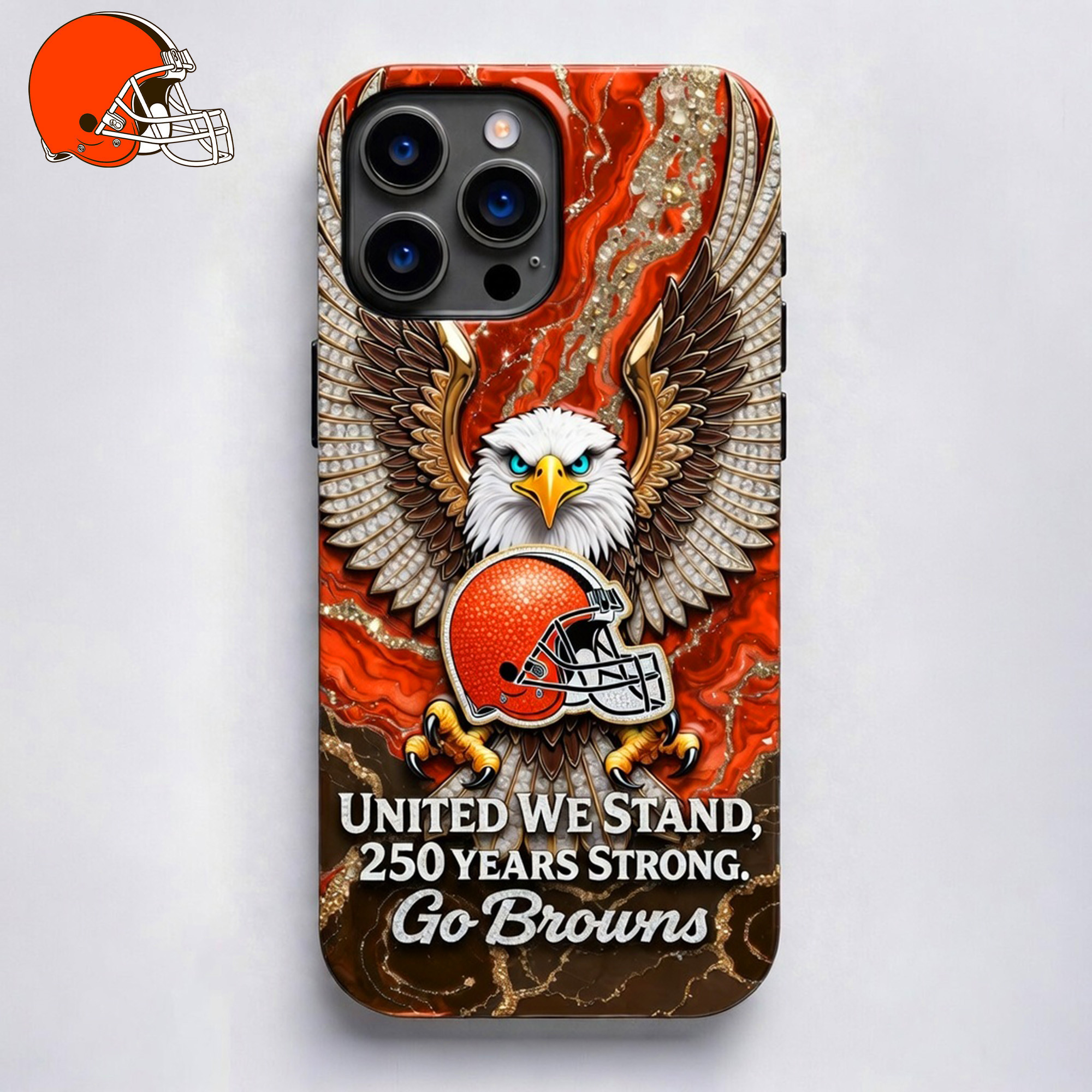 Cleveland Browns | Premium NFL 250 Years Of America Freedom Luxury Phone Case NY