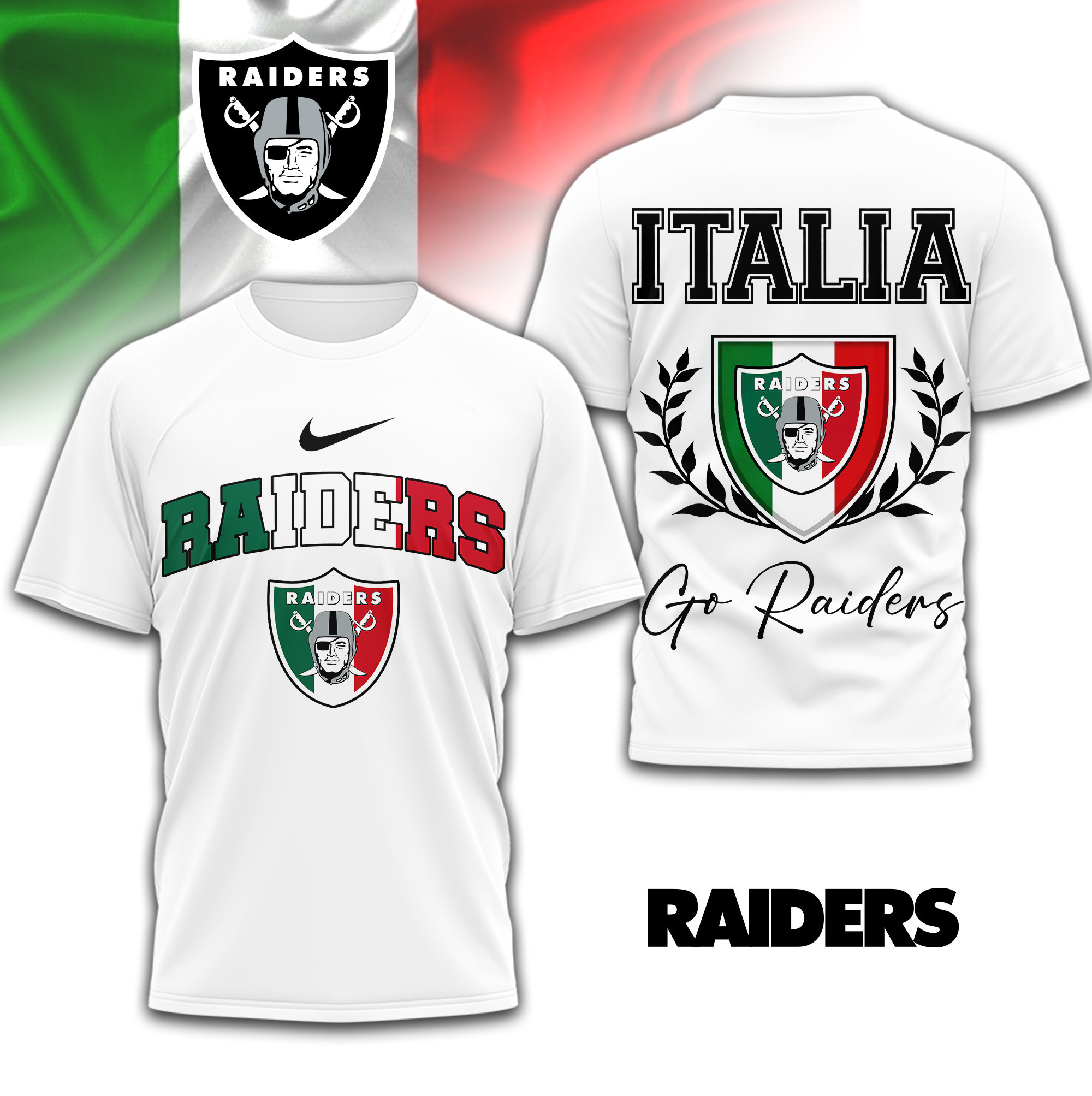 Las Vegas Raiders | Premium NFL Italia 3D Shirt TD