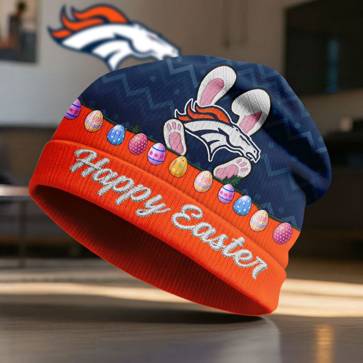 Denver Broncos | Premium NFL Happy Easter Beanie Hat NY
