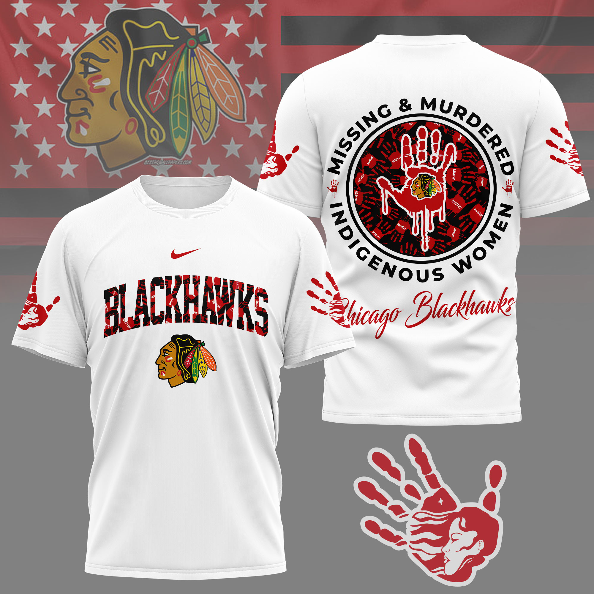 Chicago Blackhawks | Premium NHL MMIW Awareness 3D Shirt NY