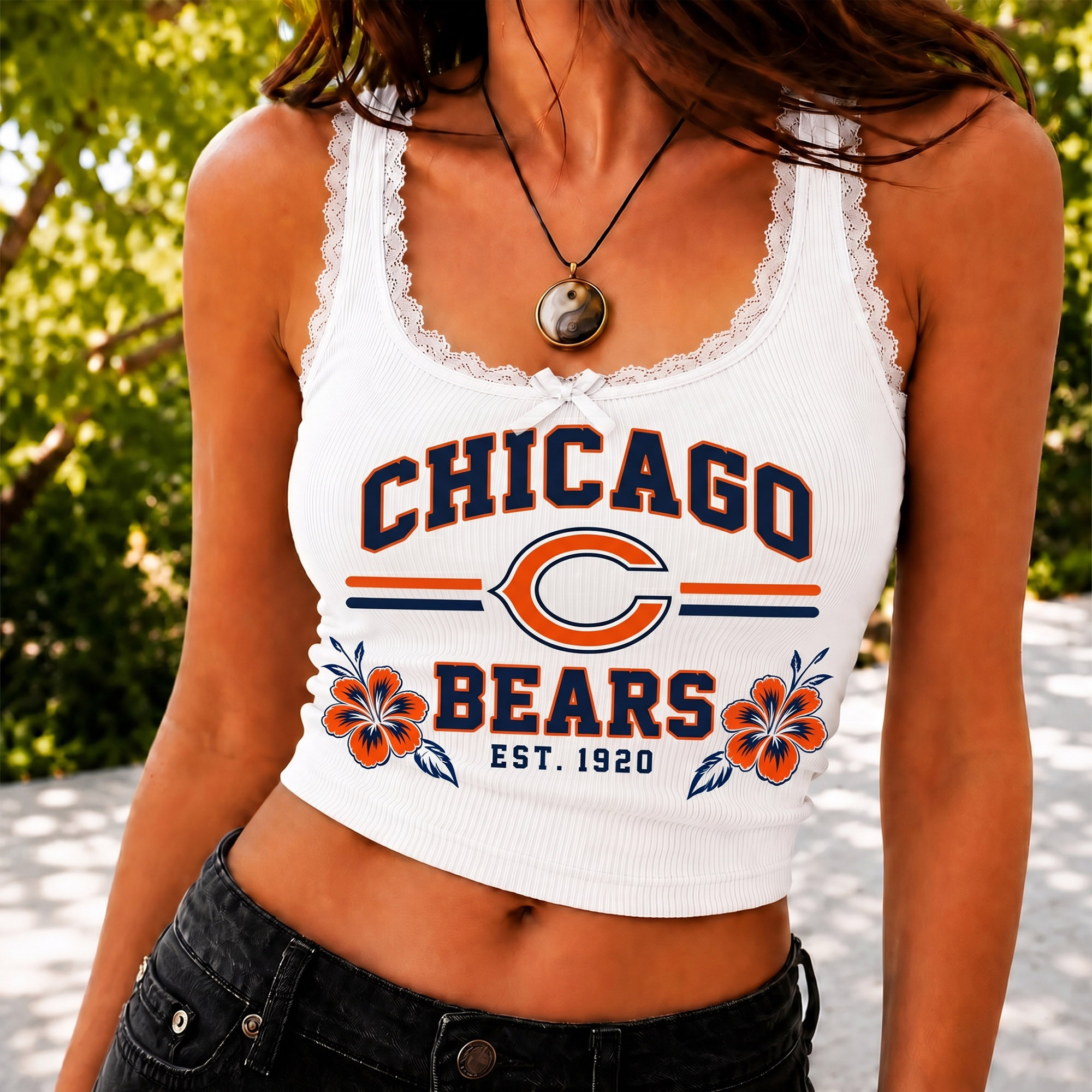 Chicago Bears | Premium NFL Game Day Lace Tank Top Shirt NY