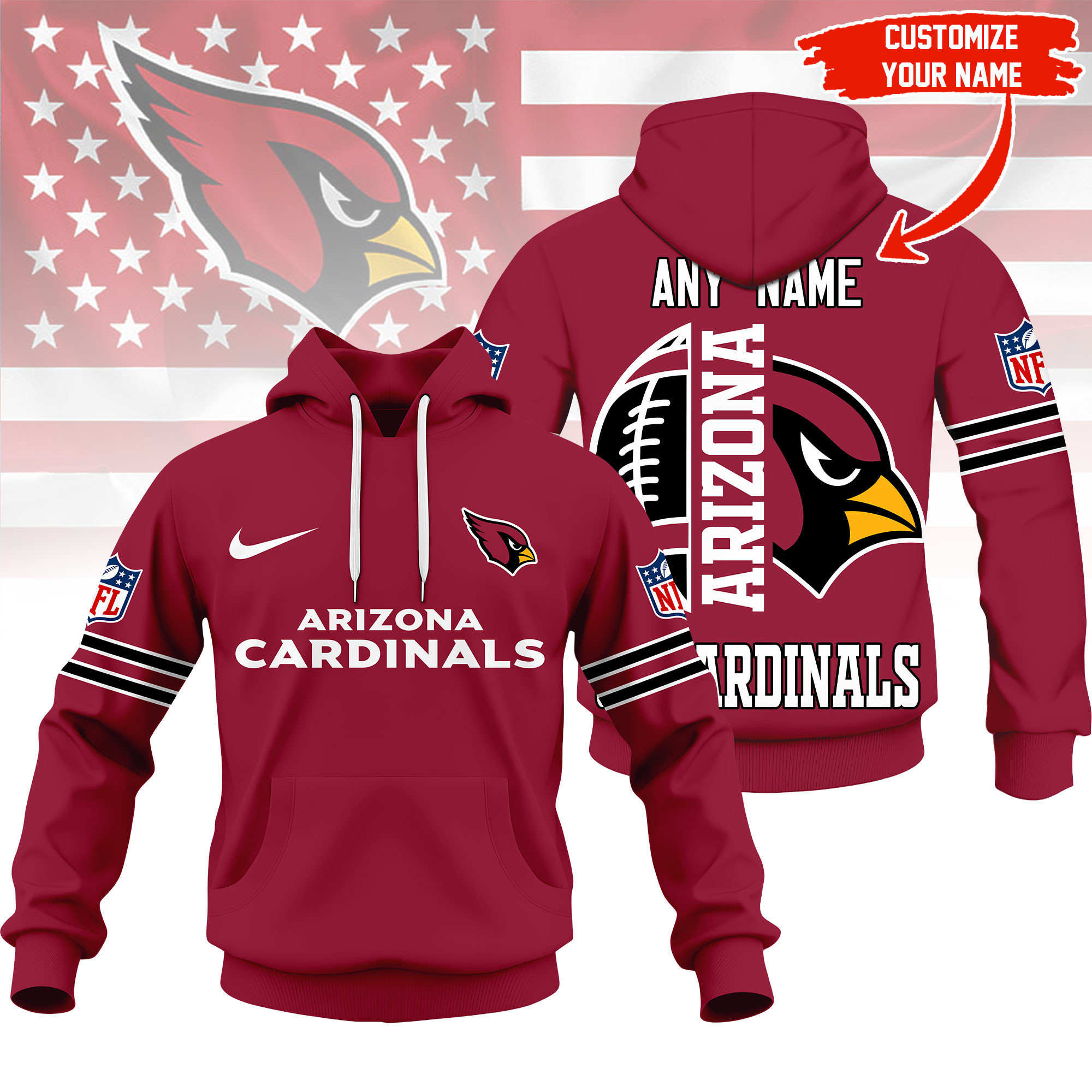 Arizona Cardinals | Premium NFL Fan Hoodie NY