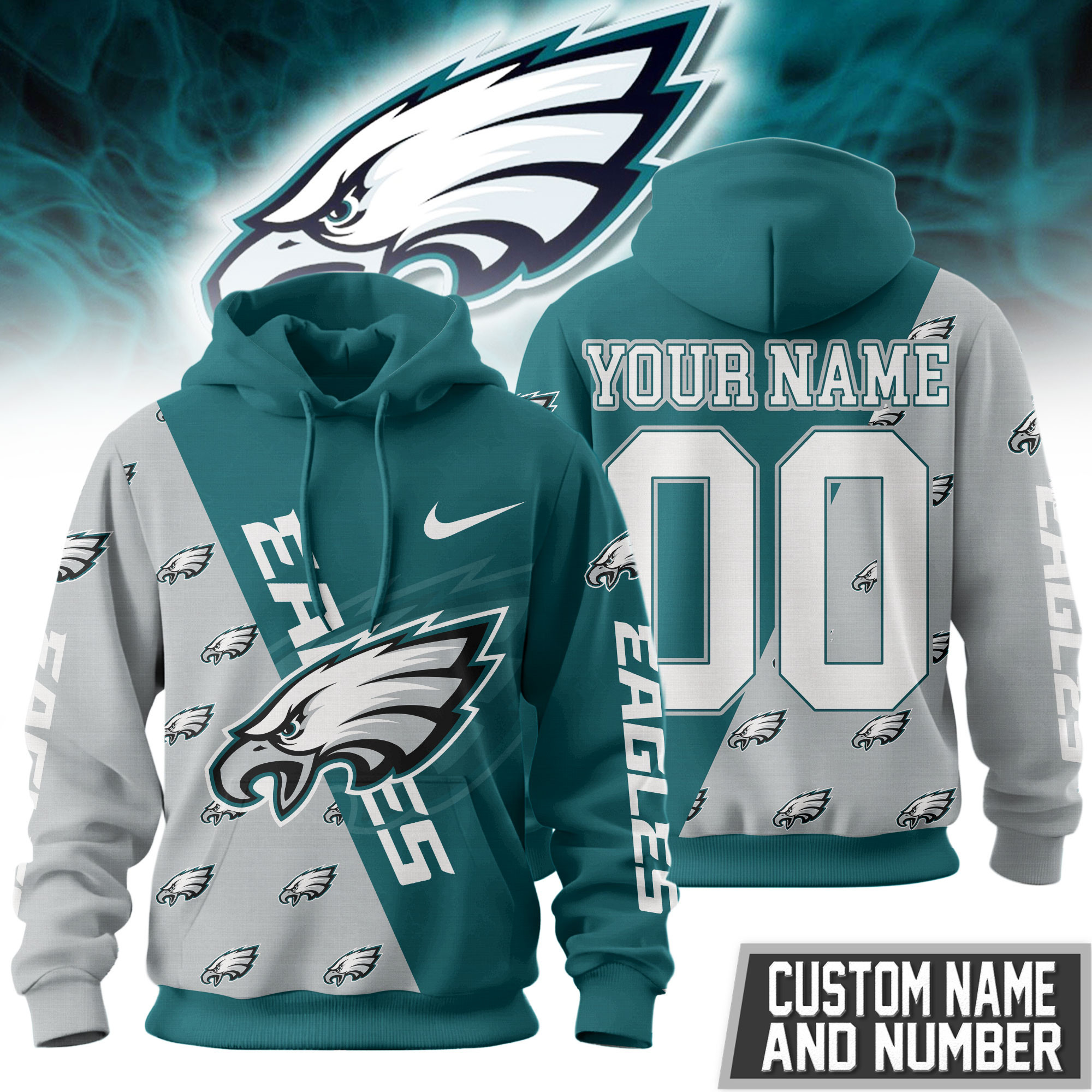 Philadelphia Eagles | Premium NFL True Fan Spirit Custom Football Hoodie