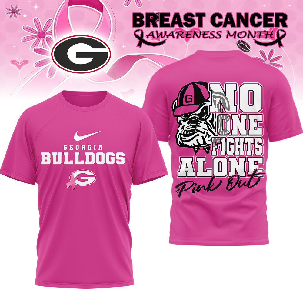 Georgia Bulldogs | Premium NCAA Breast Cancer October T-Shirt MM