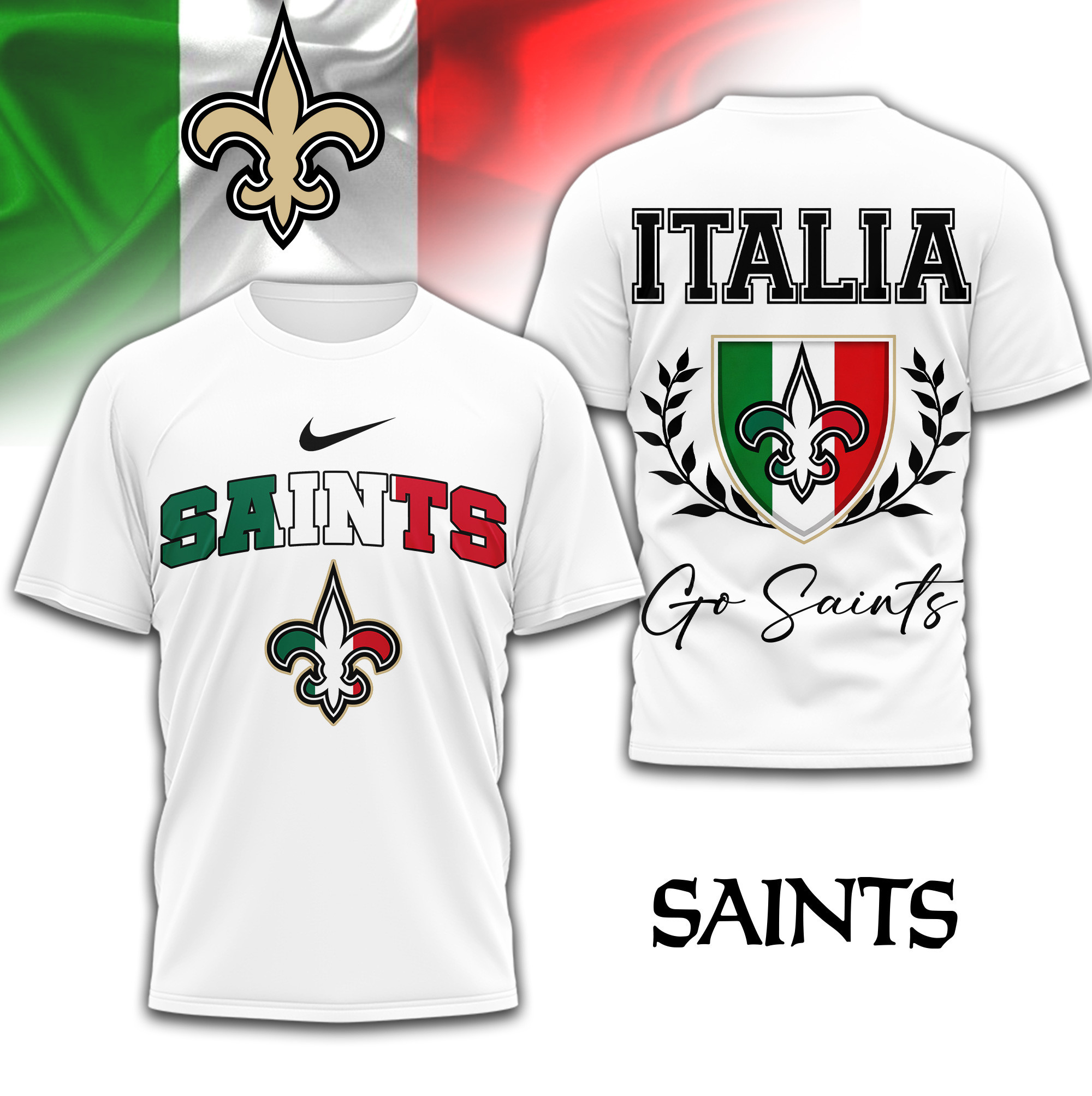 New Orleans Saints | Premium NFL Italia 3D Shirt TD090126