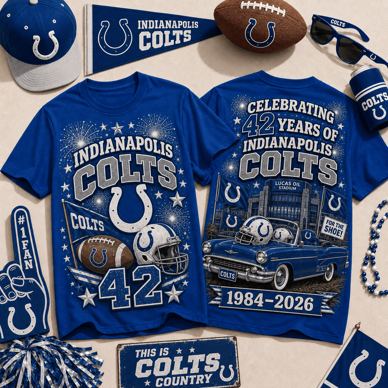 Indianapolis Colts | Premium NFL Legacy Celebration 3D Shirt NY