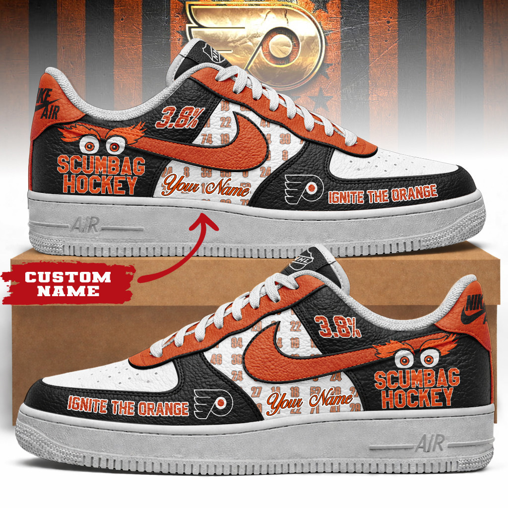Philadelphia Flyers | Premium NFL Ignite The Orange AF1 Shoes TD