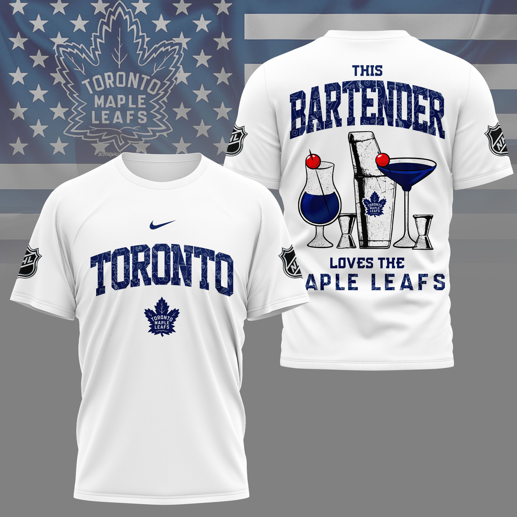 Toronto Maple Leafs | Premium NHL Bartender Fan 3D Shirt NY