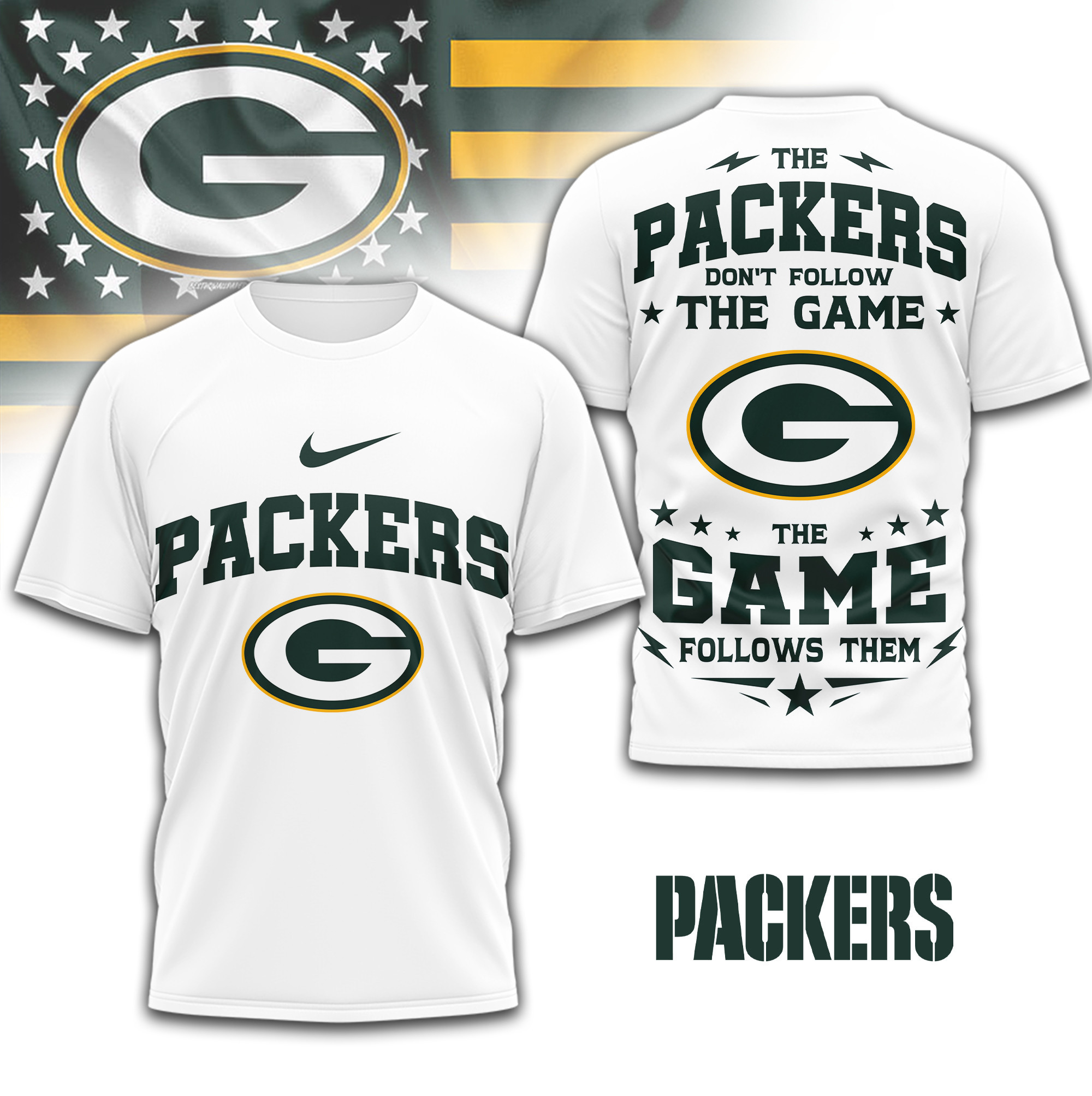 Green Bay Packers | Premium NFL Rule The Field 3D Shirt TD