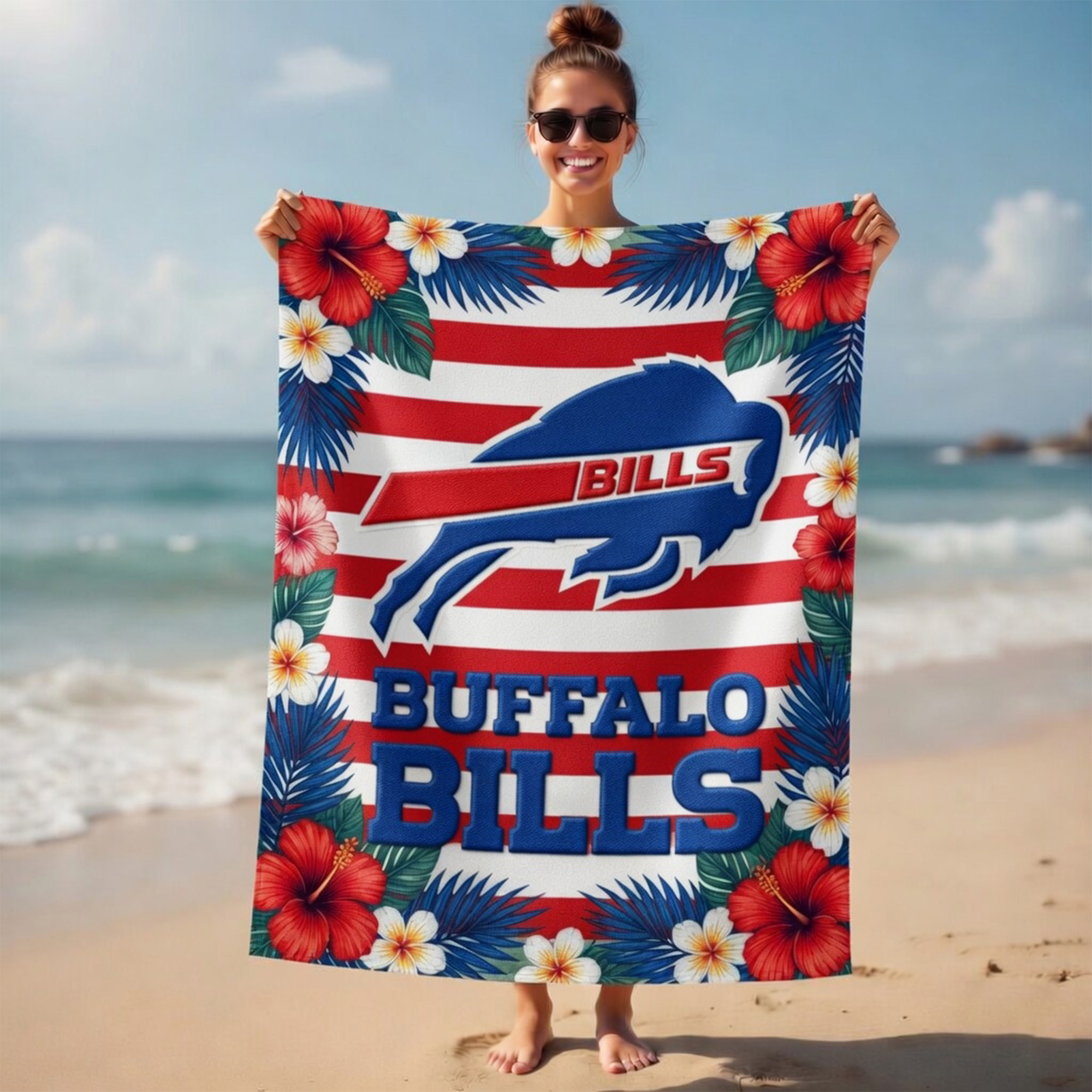 Buffalo Bills | Premium NFL Tropical Beach Towel NY