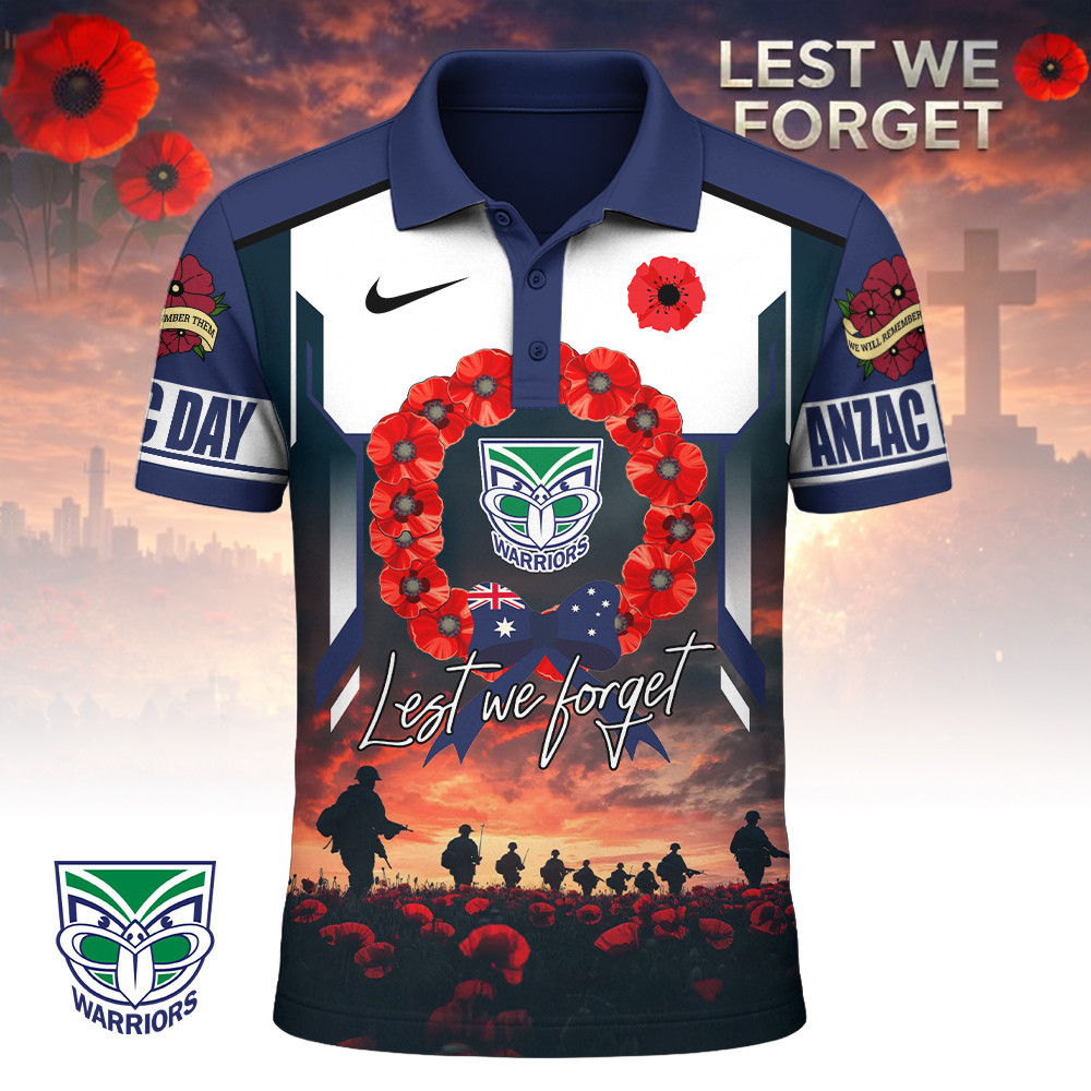 New Zealand Warriors | Premium NRL ANZAC Day Polo Shirt TD