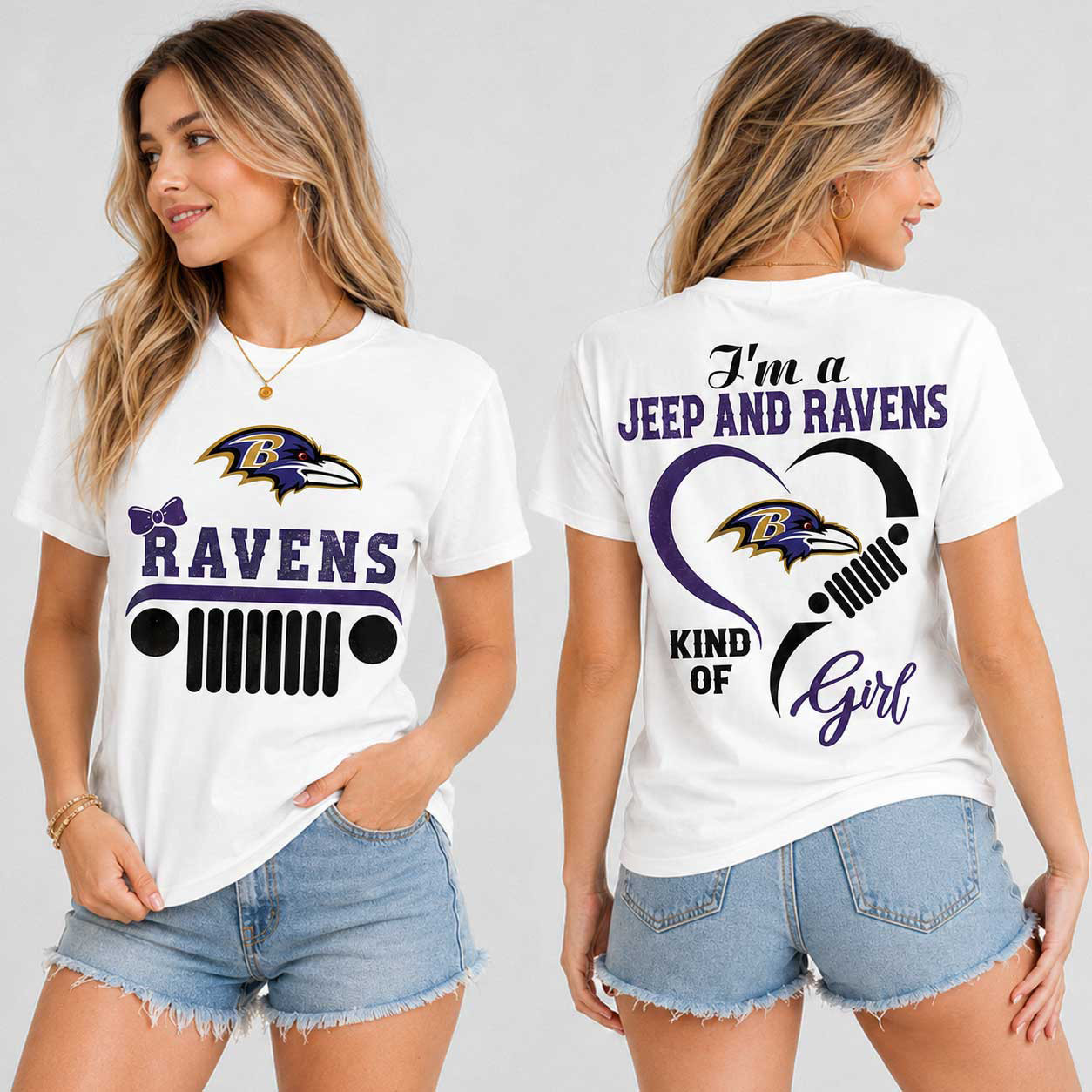Baltimore Ravens | Premium NFL Jeep Fan Passion T-Shirt TD