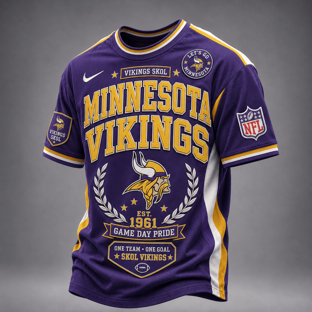 Minnesota Vikings | Premium NFL Classic Game Day Football Fan T-Shirt TD