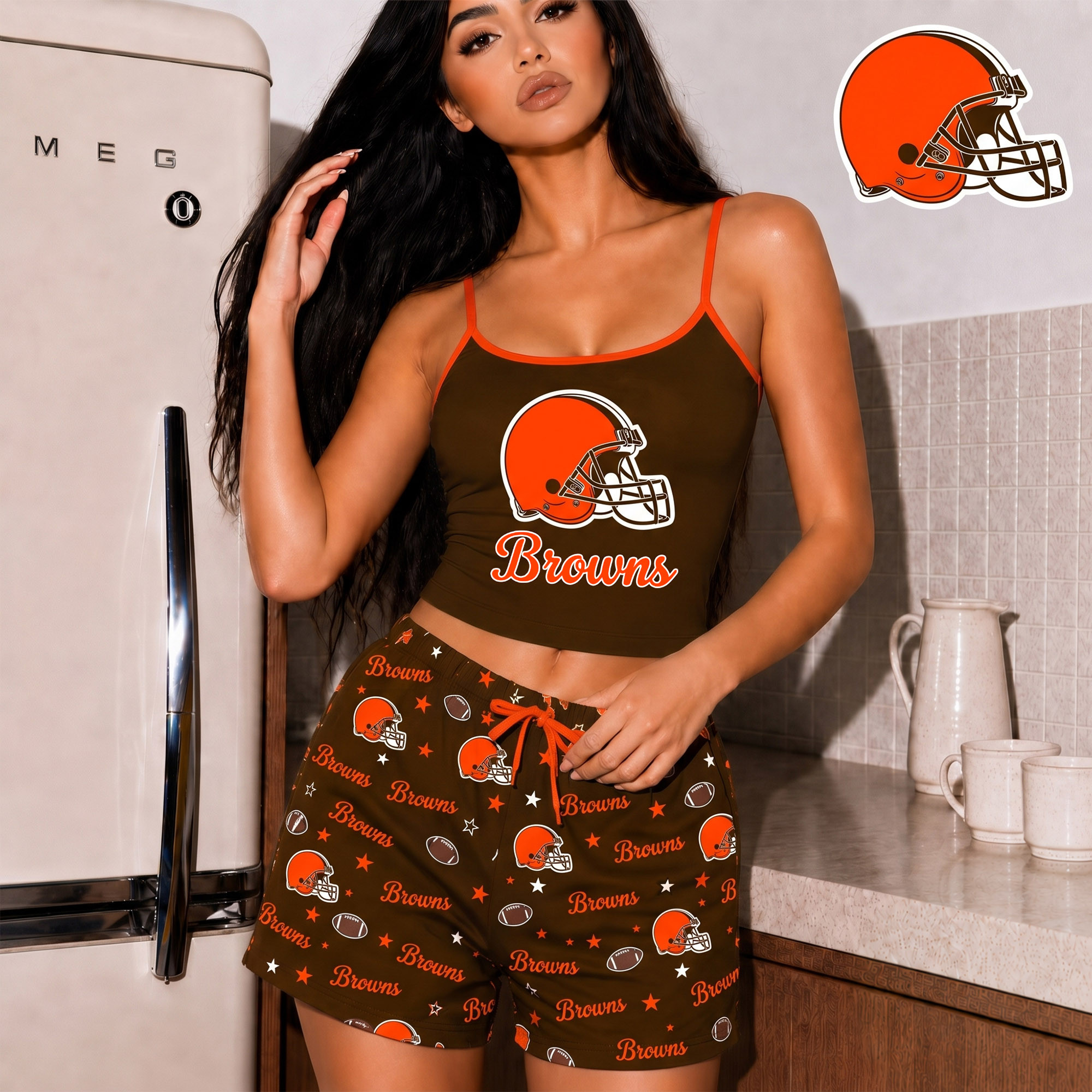 Cleveland Browns | Premium NFL Shorts & Camisole Sleepwear Set NY