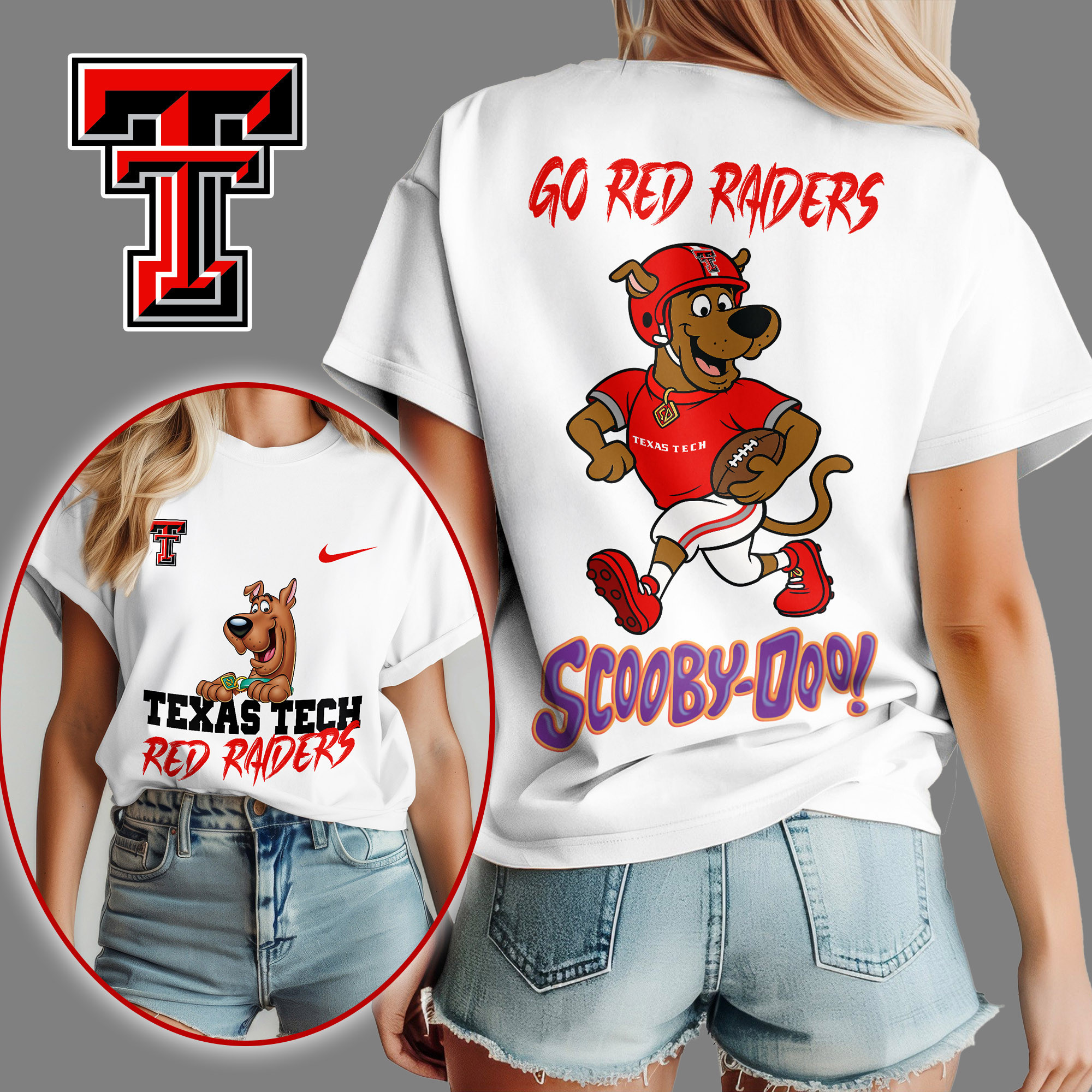 Texas Tech Red Raiders | Premium NFL Scooby-Doo Fan Women's Shirt NY