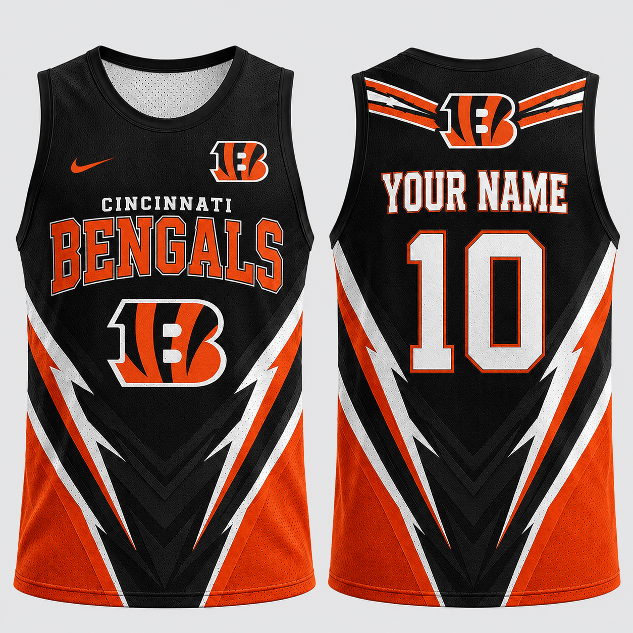 Cincinnati Bengals | Premium NFL Personalized Name Number Fan Pride Tank Top TD
