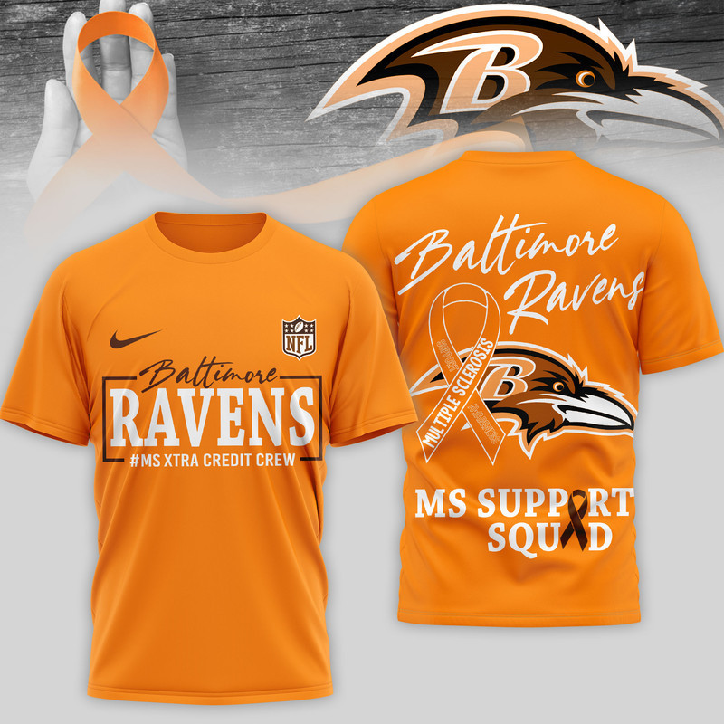 Baltimore Ravens | Premium NFL MS Support 3D T-Shirt HY