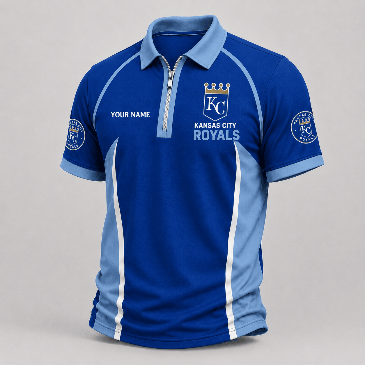 Kansas City Royals | Premium MLB Performance Zipper Polo Shirt