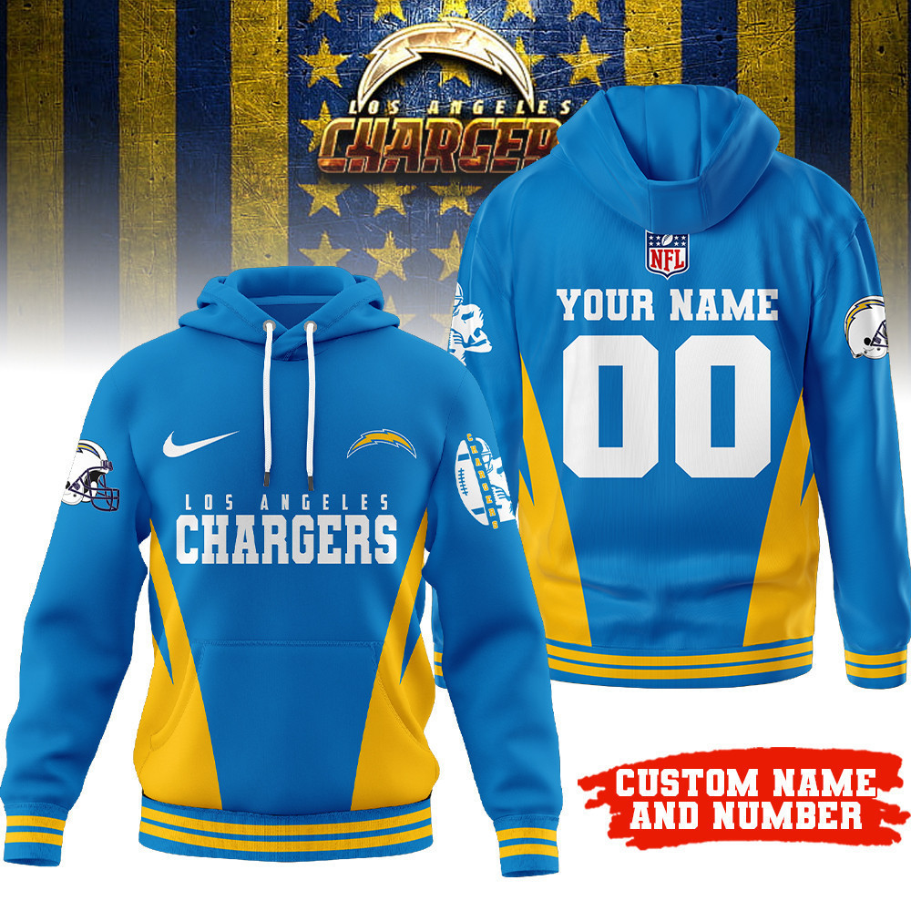 Los Angeles Chargers | Premium NFL Personalized Fan Hoodie TD