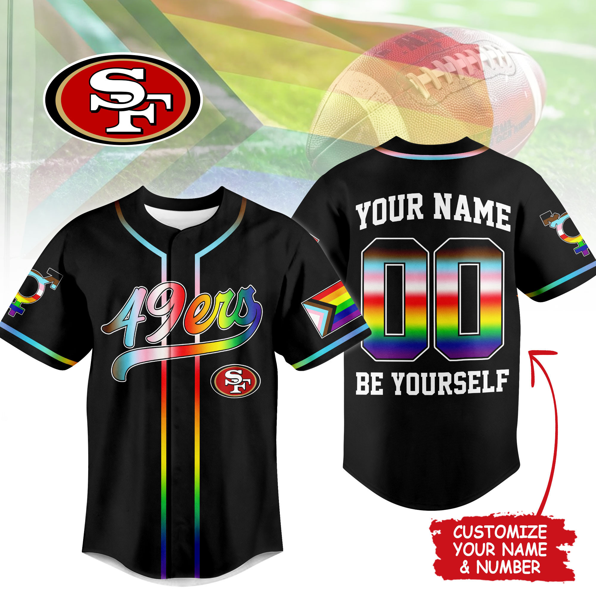 San Francisco 49ers | Premium NFL Pride Month Limited Edition Jersey NTH1