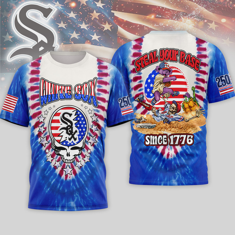 Chicago White Sox | Premium MLB Grateful Dead 250 Years Of America 3D Shirt HY