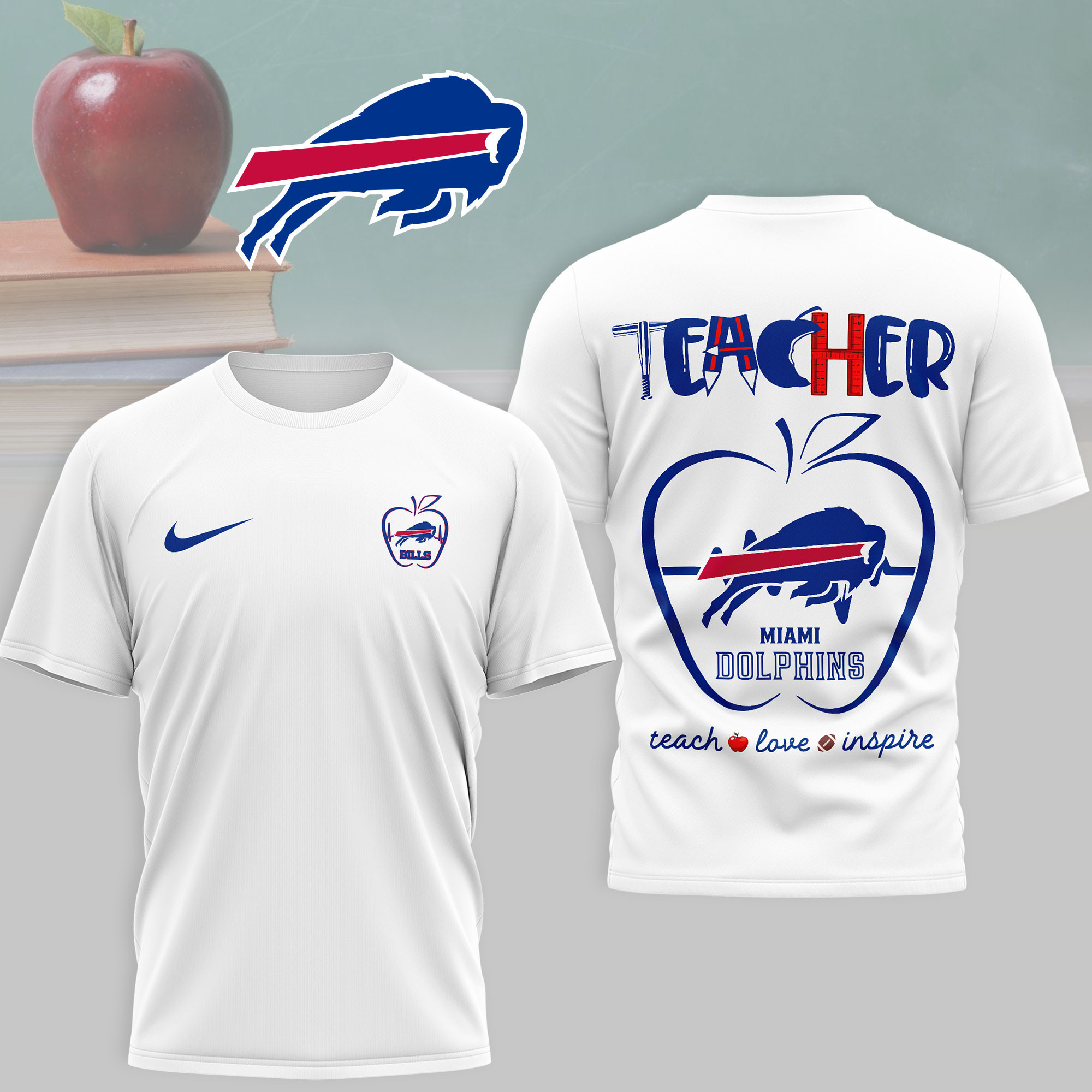 Buffalo Bills | Premium NFL Teacher Game Day 3D Shirt NTH1