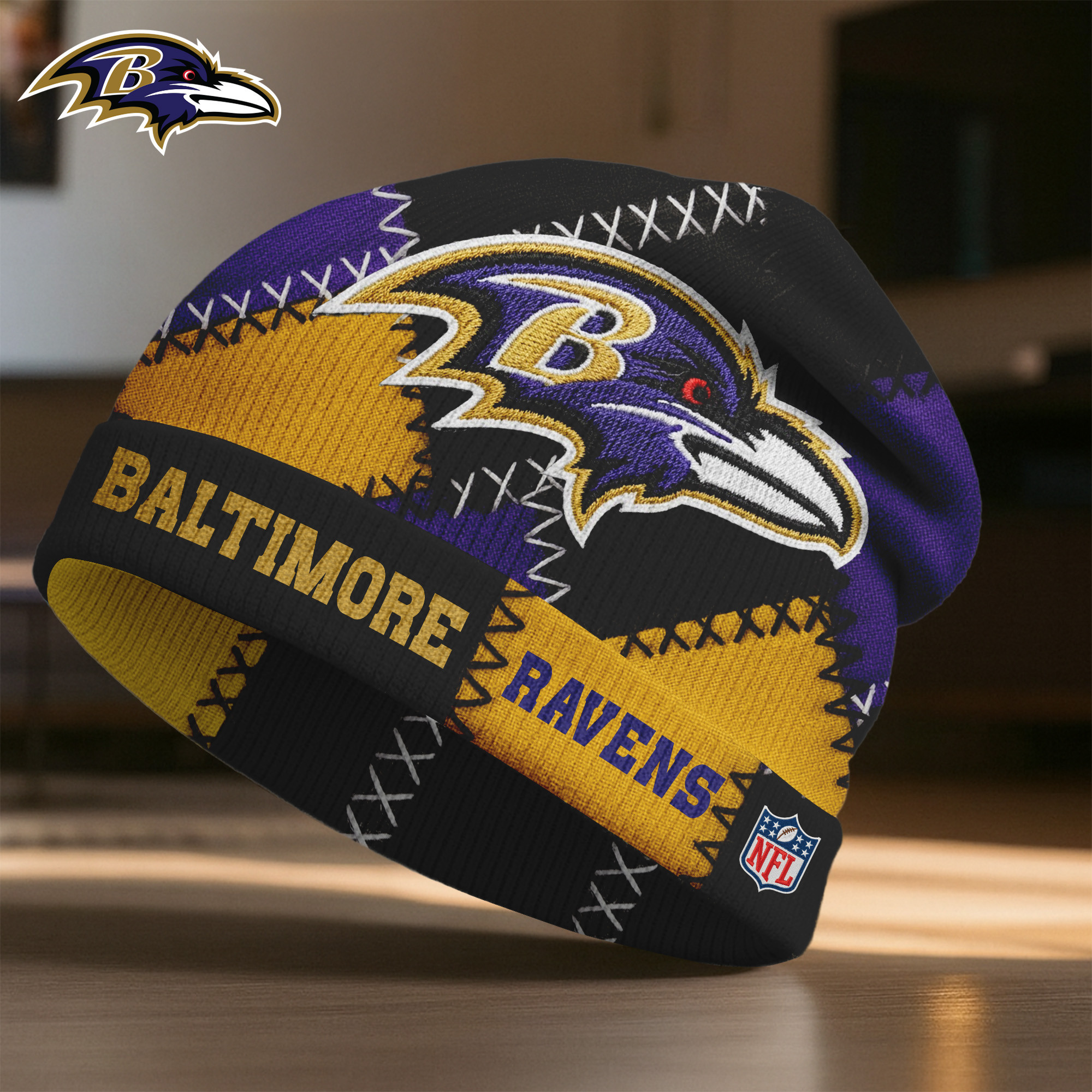 Baltimore Ravens | Premium NFL Pride Beanie Hat NY