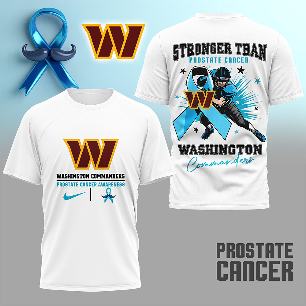 Washington Commanders | Premium NFL Prostate Cancer Awareness Month Shirt HI