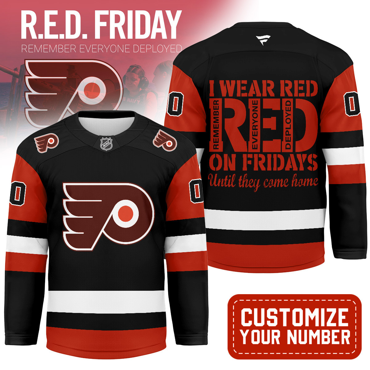 Philadelphia Flyers | Premium NHL Red Friday Hockey Jersey MM