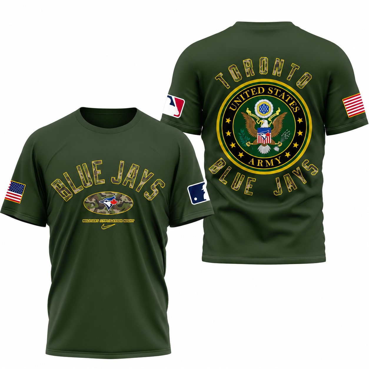 Toronto Blue Jays | Premium MLB Military Pride 3D Shirt NY