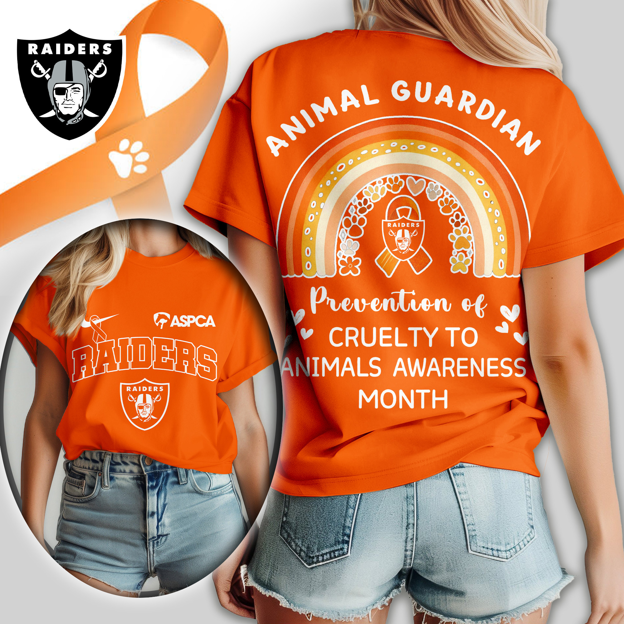 Las Vegas Raiders | Premium NFL Animal Guardian Women Shirt TD