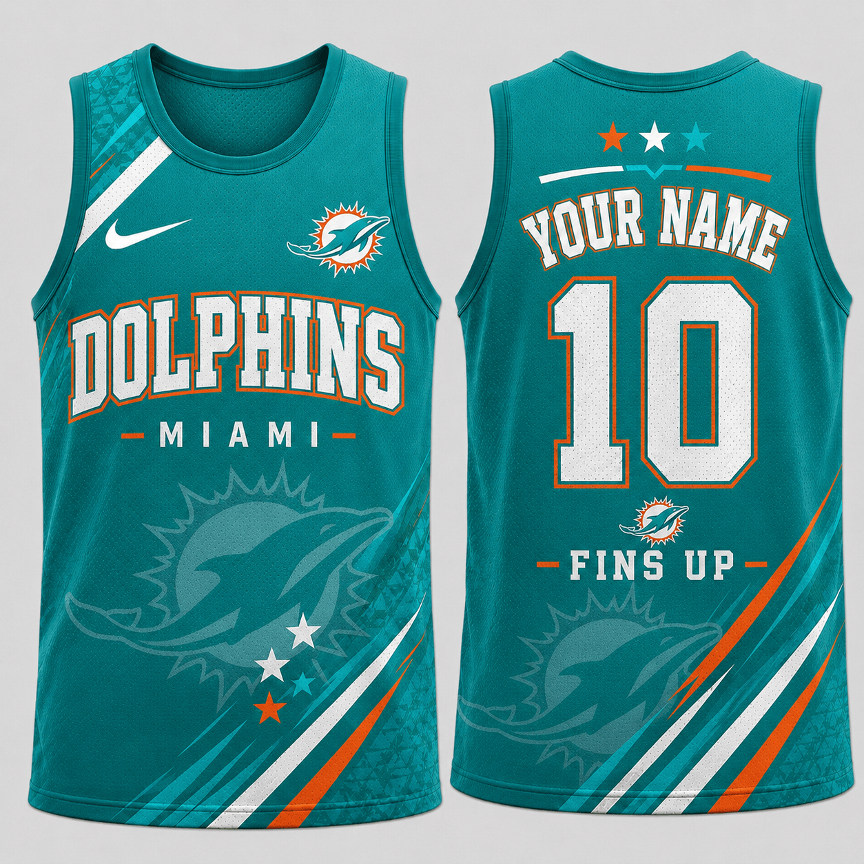 Miami Dolphins | Premium NFL Personalized Team Spirit Sports Tank Top TD
