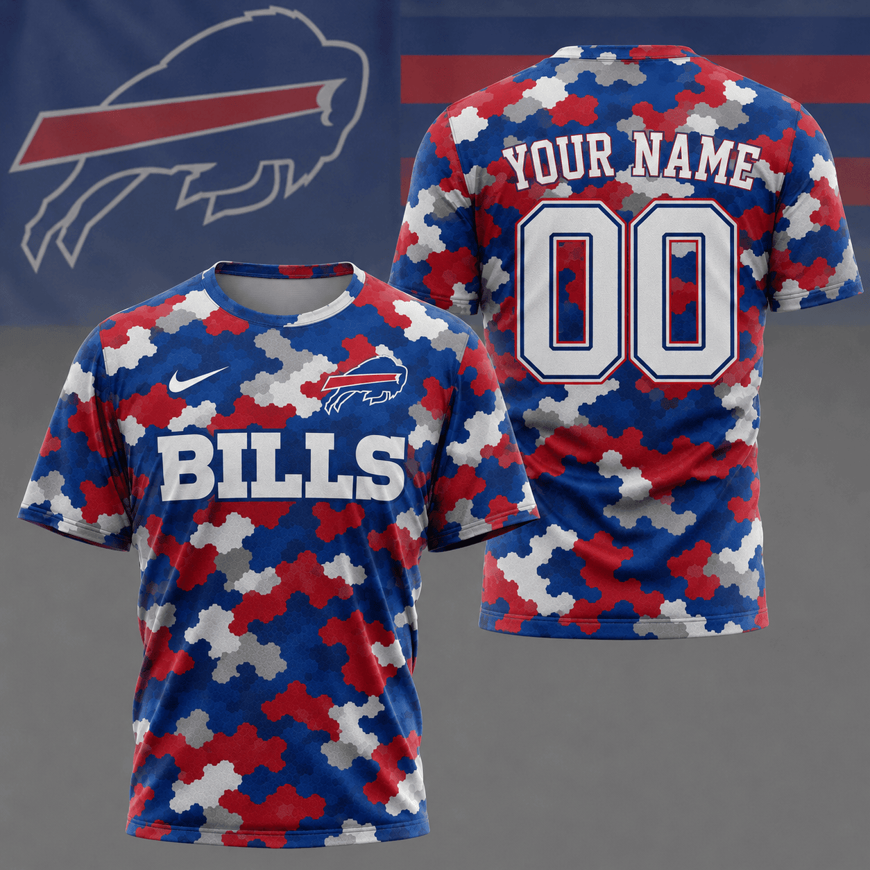 Buffalo Bills | Premium NFL Game Day Camo 3D Shirt NY