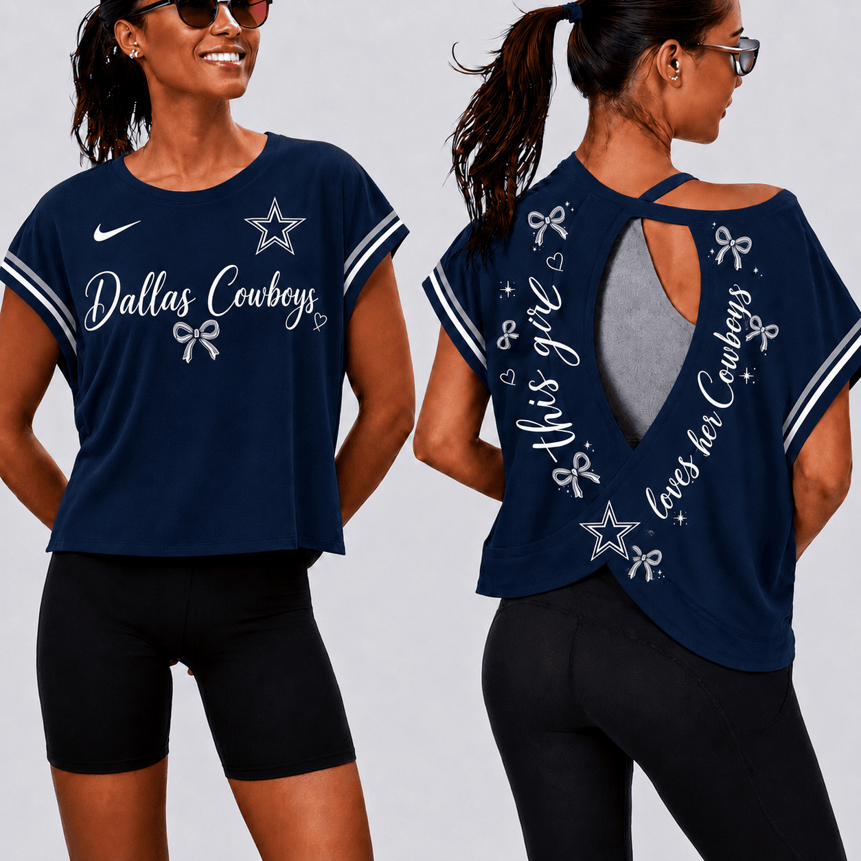 Dallas Cowboys | Premium NFL Open Back Workout Shirts Short Sleeve NY