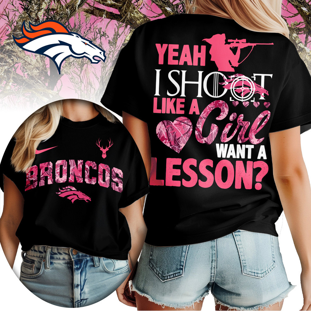 Denver Broncos | Premium NFL Shoot Like A Girl Women Shirt TD