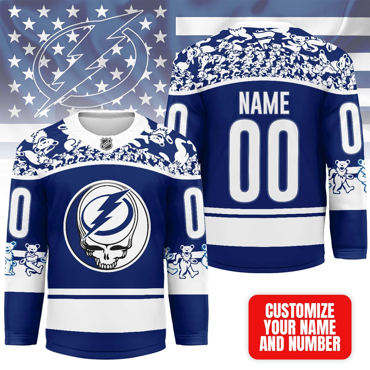 Tampa Bay Lightning | Premium NHL X Grateful Dead Hockey Jersey NP