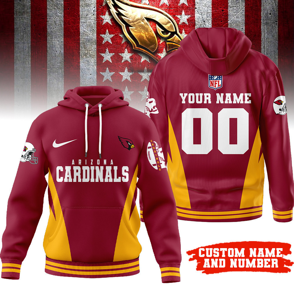 Arizona Cardinals | Premium NFL Personalized Fan Hoodie TD