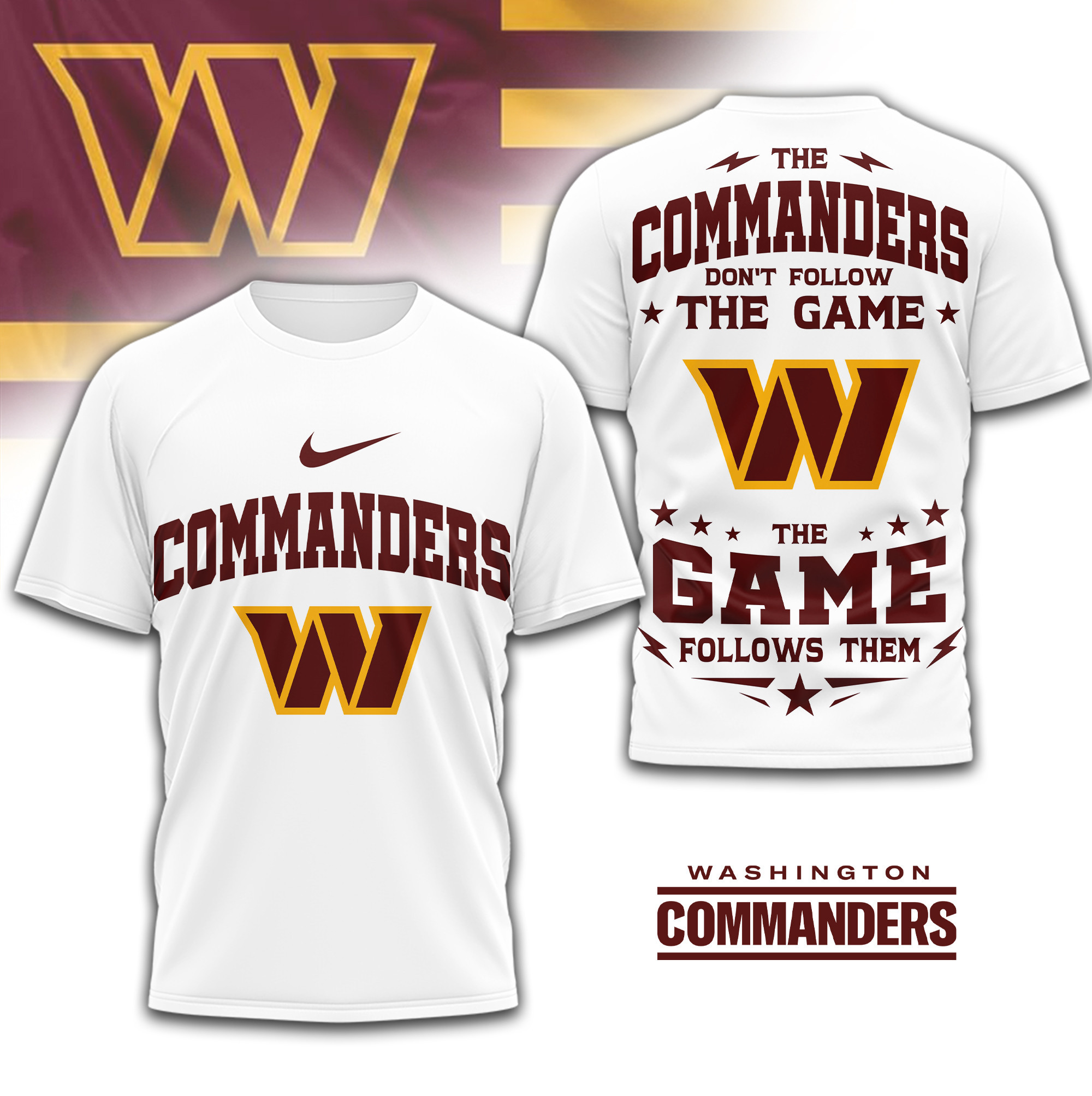 Washington Commanders | Premium NFL Rule The Field 3D Shirt TD