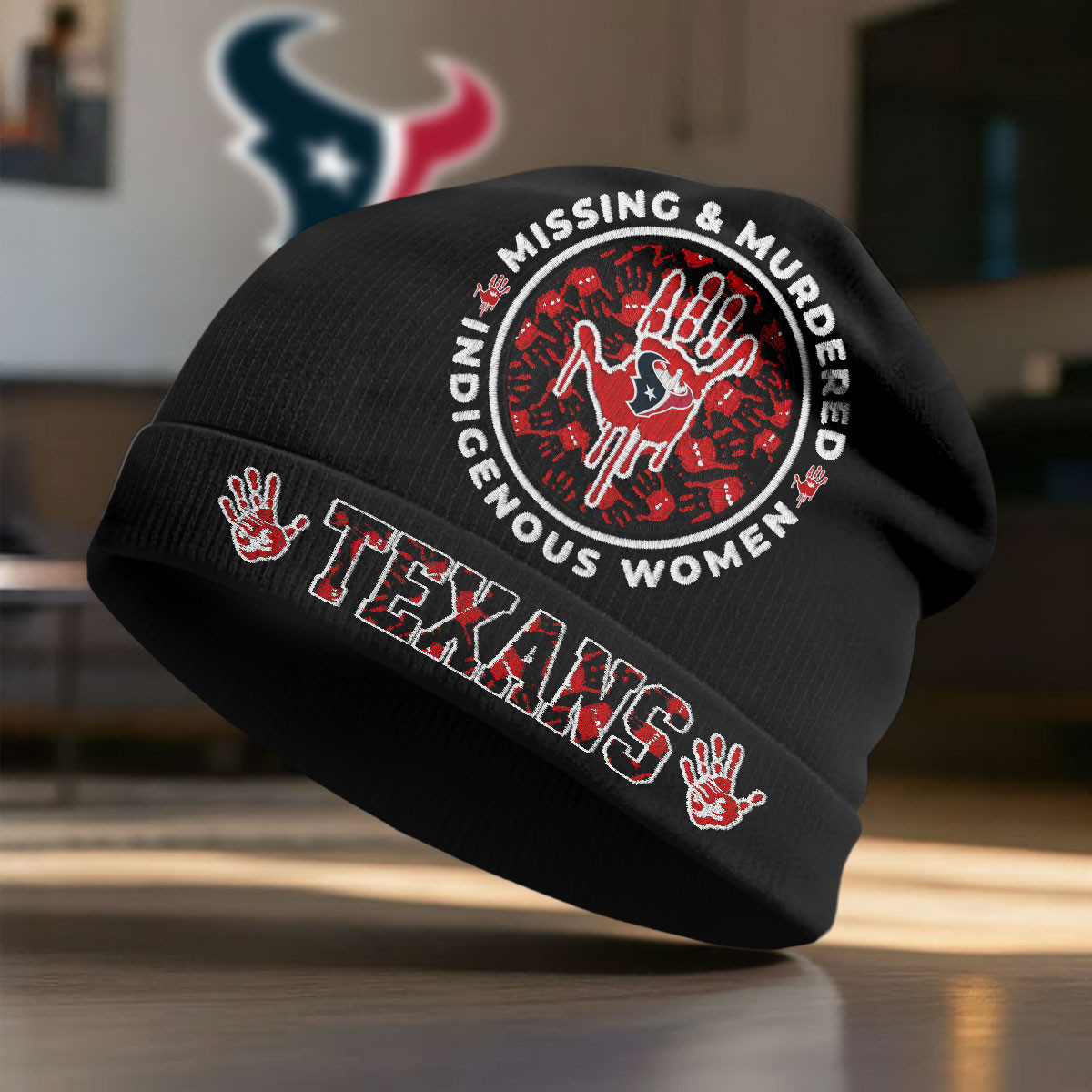 Houston Texans | Premium NFL MMIW Awareness Beanie Hat NY