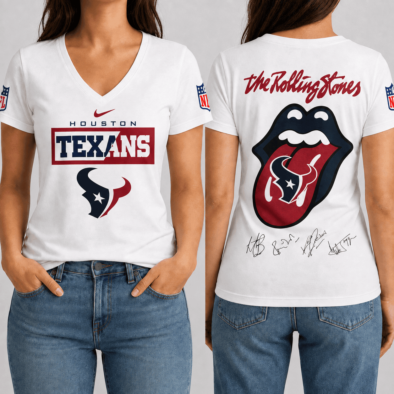 Houston Texans | Premium NFL Rock 'n' Roll Spirit T-Shirt TD