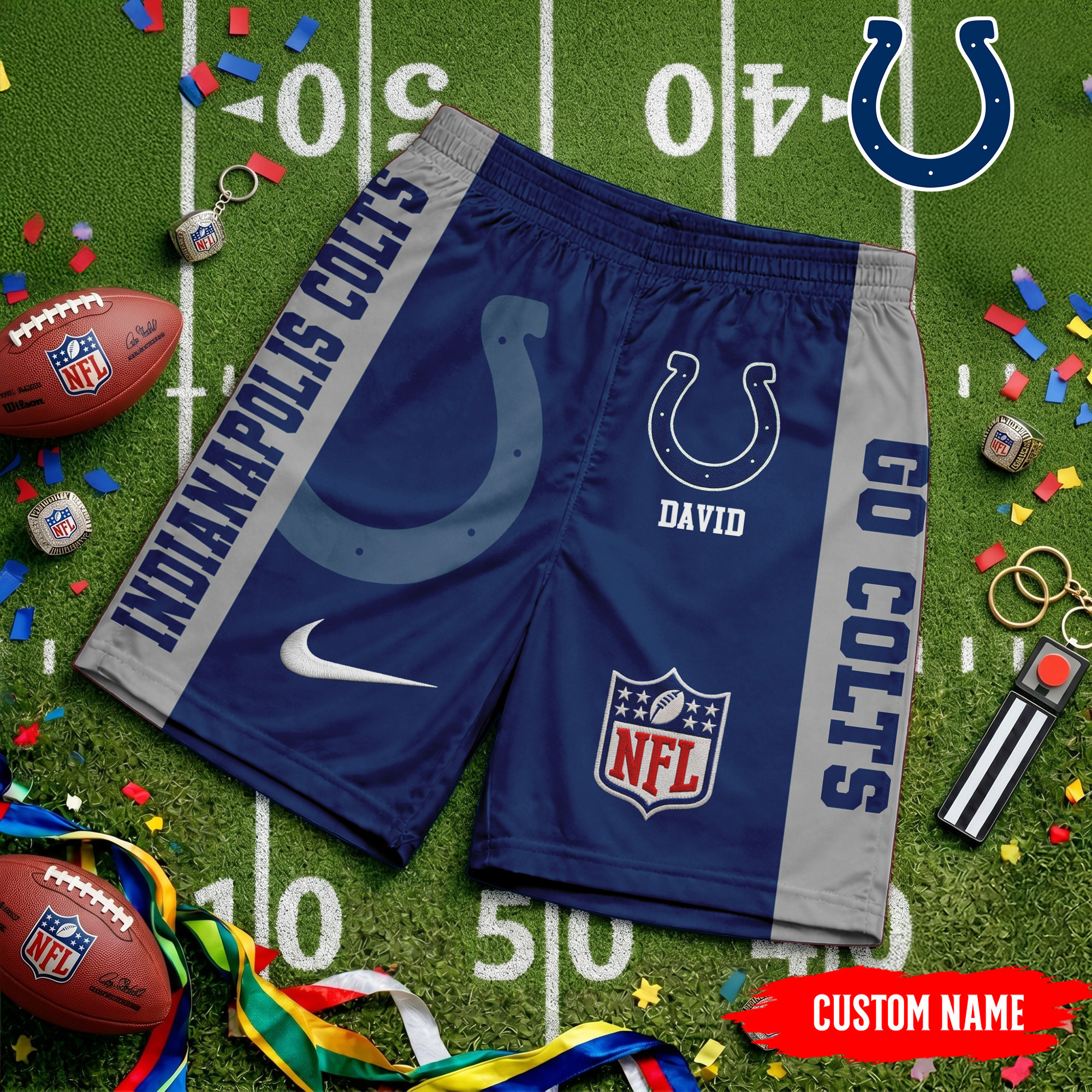 Indianapolis Colts | Premium NFL Game Day Personalized Shorts TD