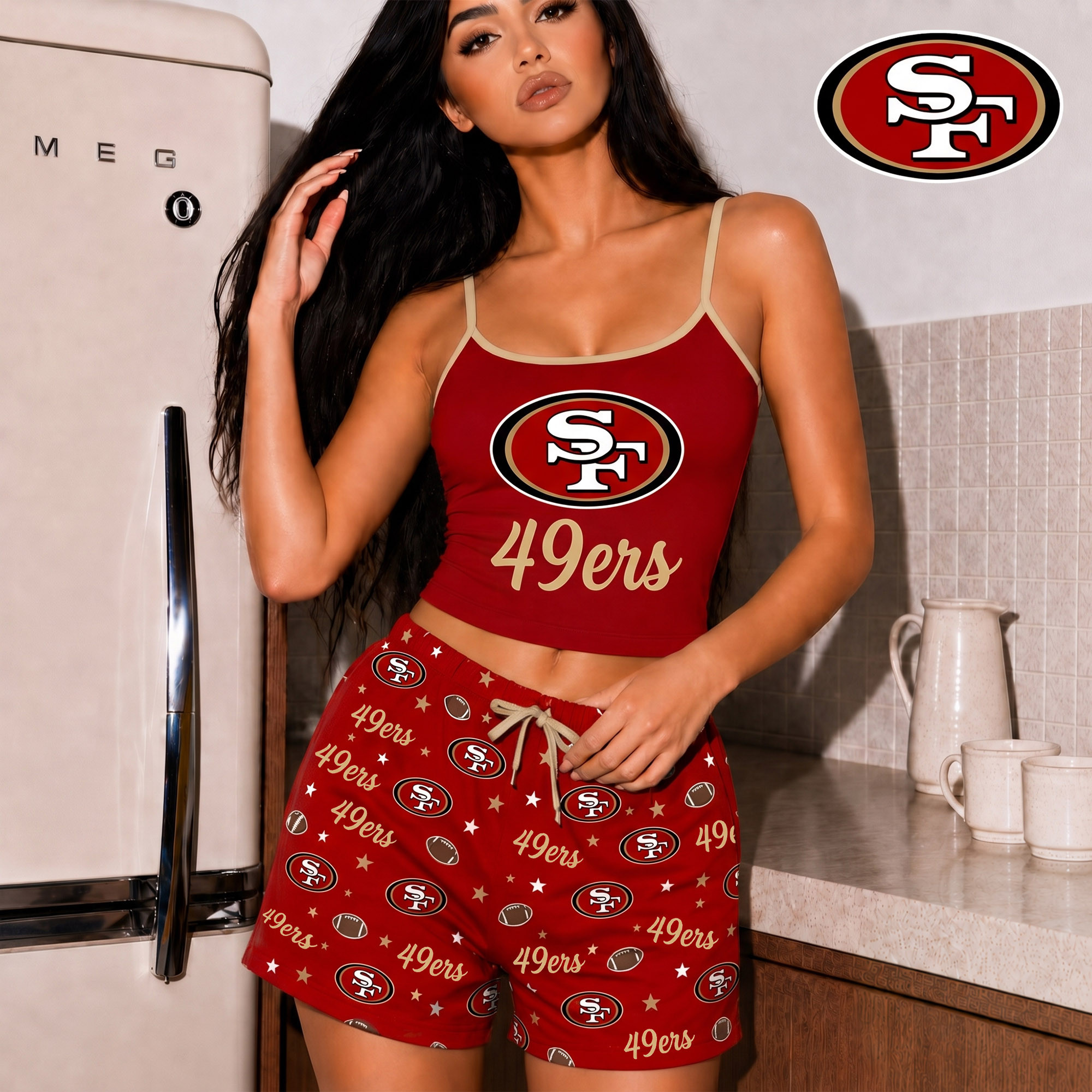 San Francisco 49ers | Premium NFL Shorts & Camisole Sleepwear Set NY