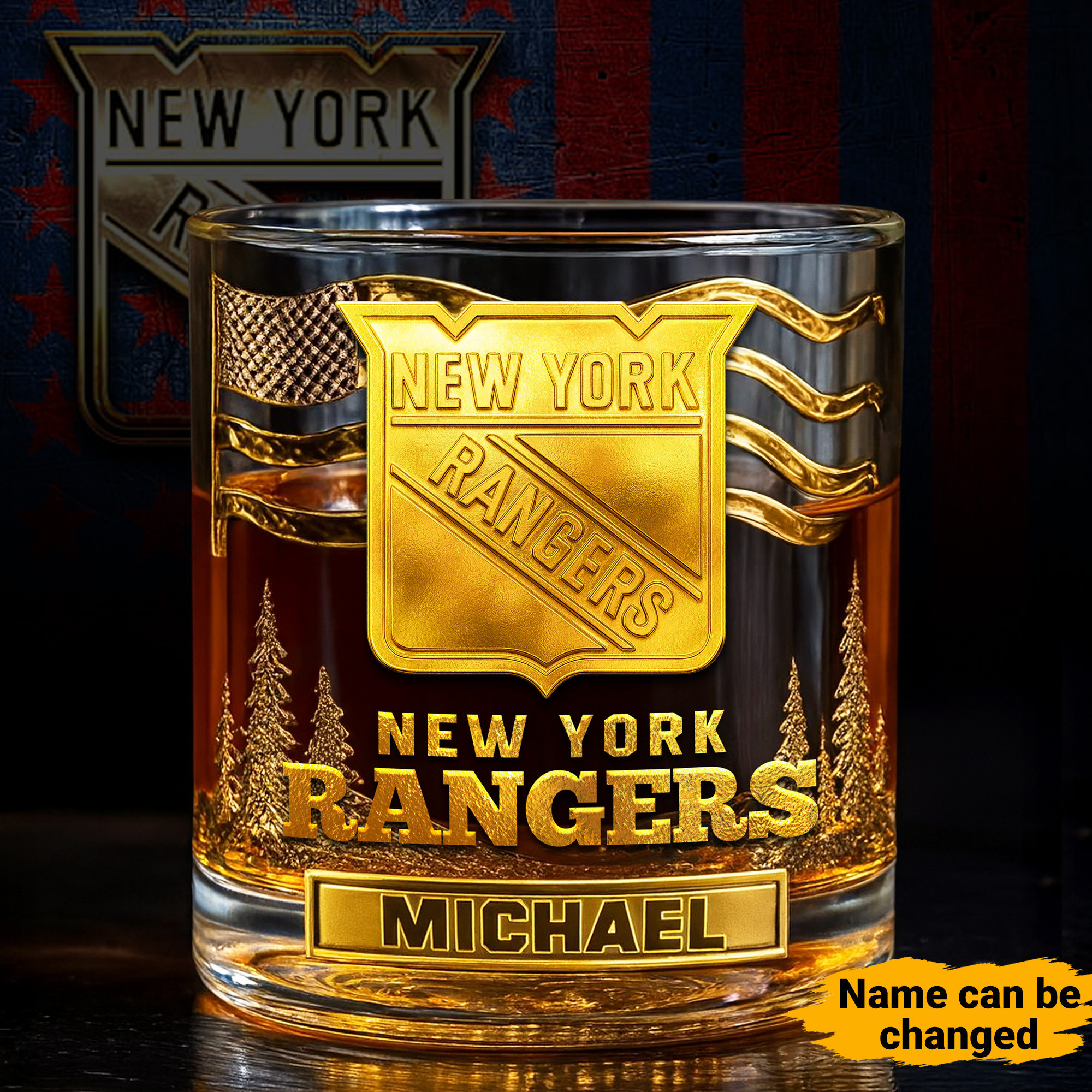 New York Rangers | NHL Whiskey Glass TD
